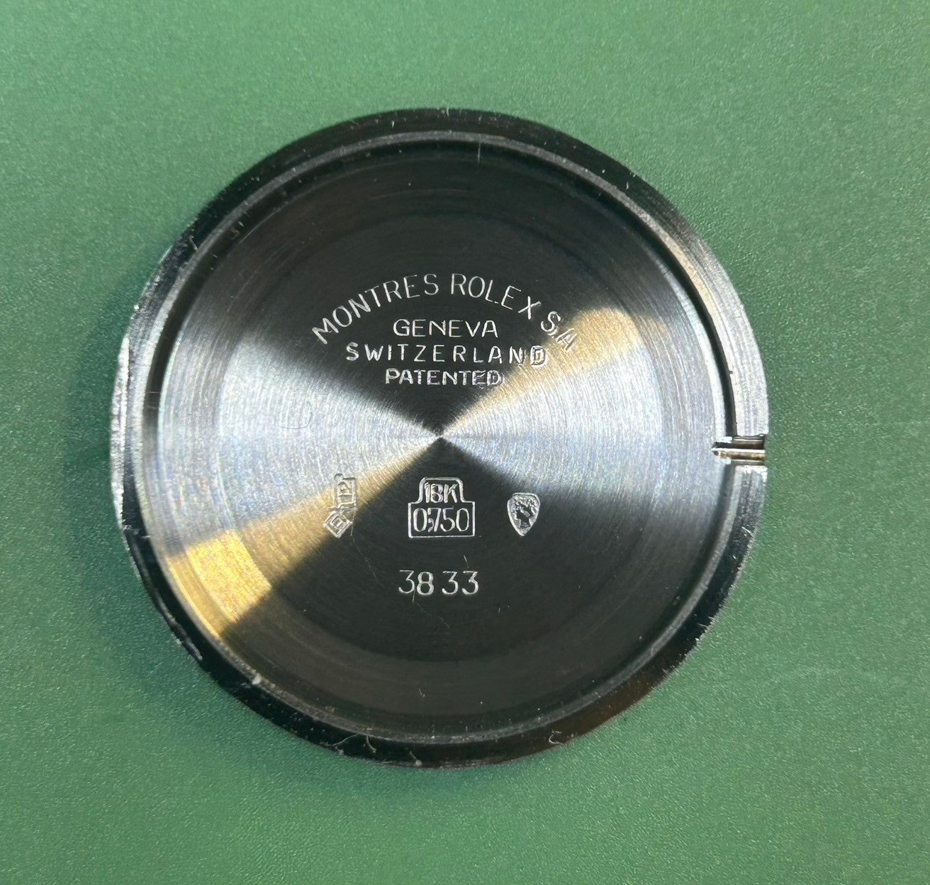 Rolex Cellini 3833 Manual winding Cal.1600 750 Leather Genuine buckle (GP) Silver dial No. 28 (1969) Box, booklet, warranty card Overhauled