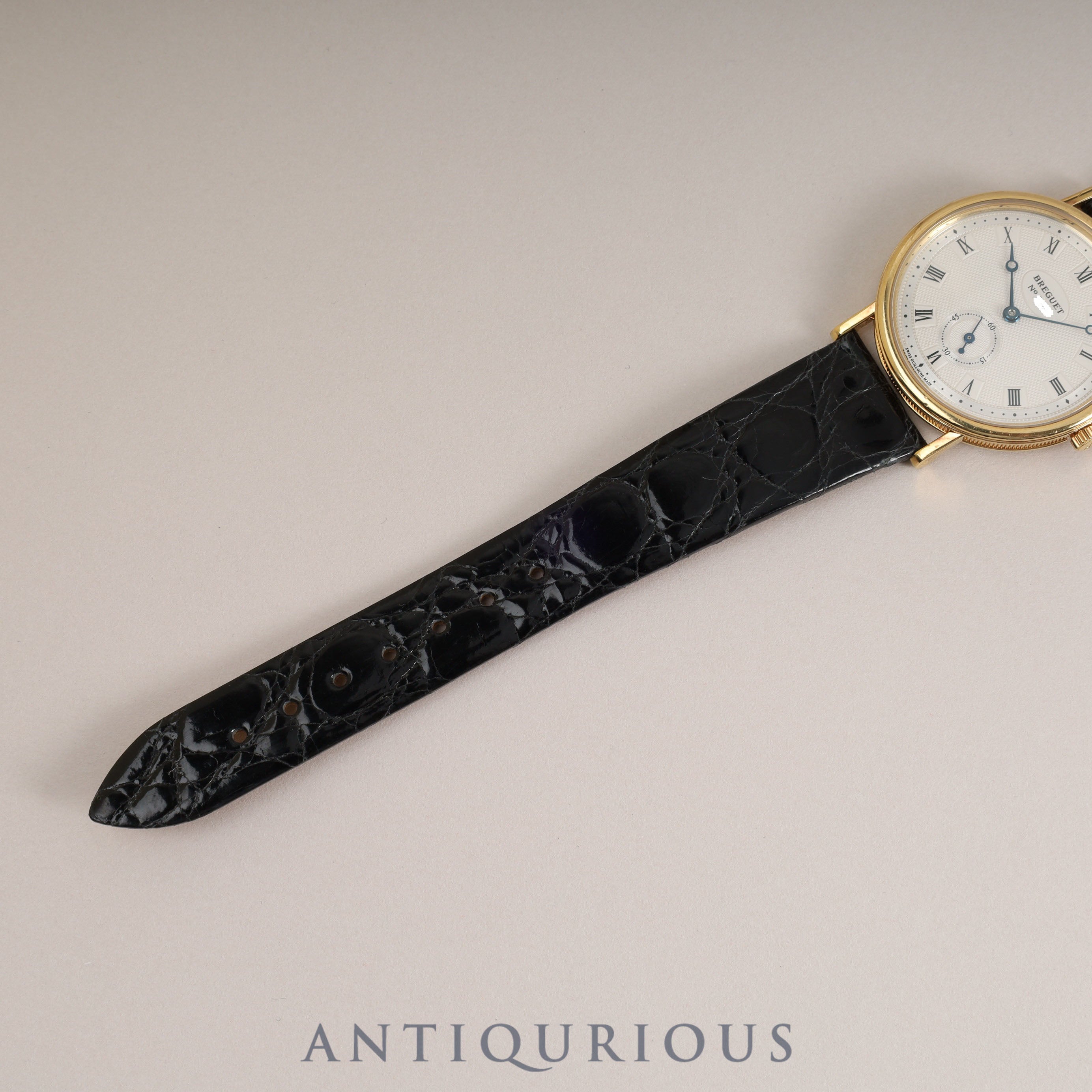 ブレゲ 3917 クラシック 3917 手巻き Cal.818/5 750YG 革 純正尾錠(750)シルバー文字盤 箱