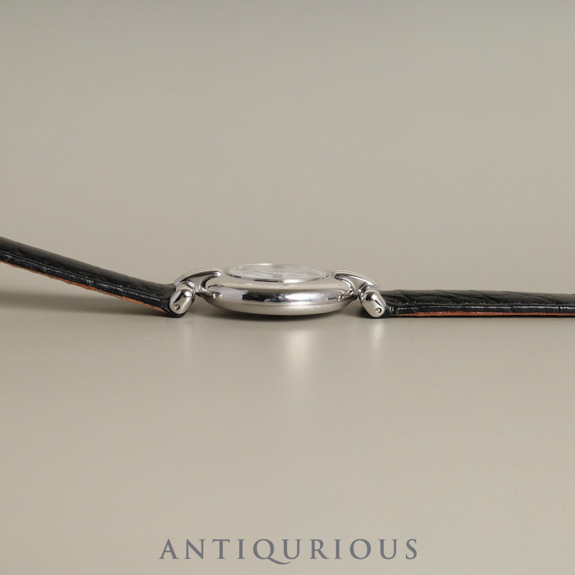 Cartier Must Colisee 690002 Quartz Cal.90 SV925 Leather Genuine D Buckle (SS) White Roman Dial Overhauled