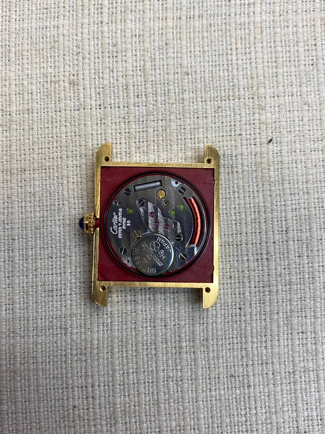 カルティエ マストタンク SM 5057001 Cal.90 SV925 革 純正Dバックル(GP)飛びアラビアCC文字盤 保証書(1995年)オーバーホール済み