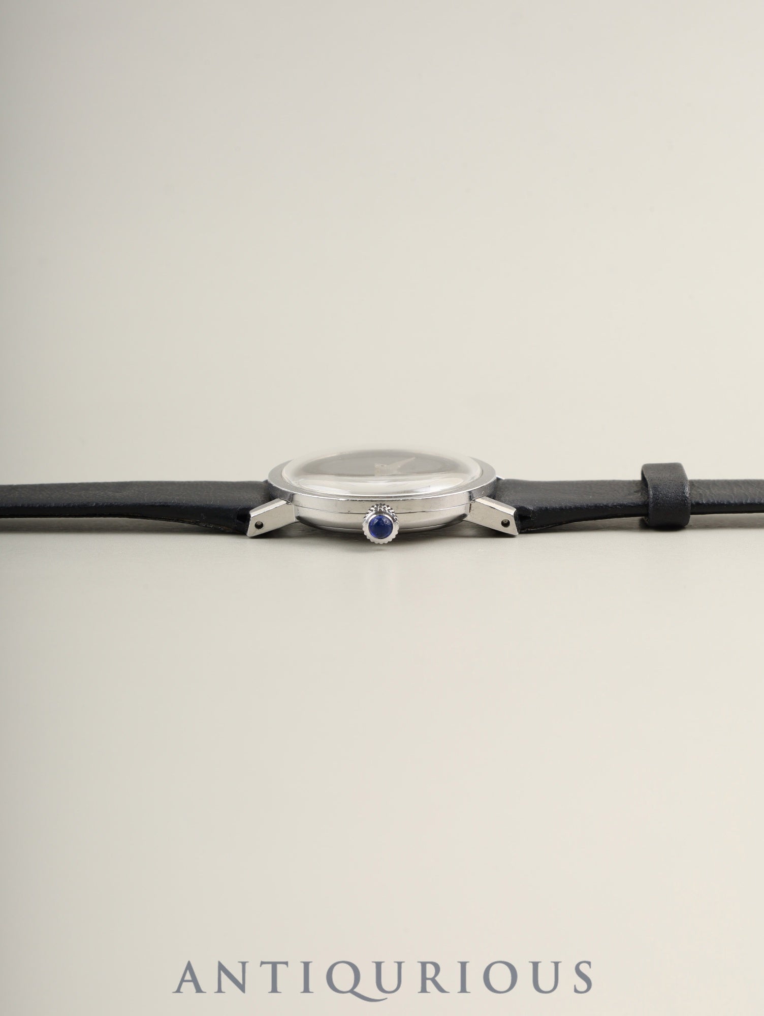 ボーム&メルシエ ラウンド 1612 手巻き SS 革 社外ピンバックル(SS) ブラック文字盤 オーバーホール済み