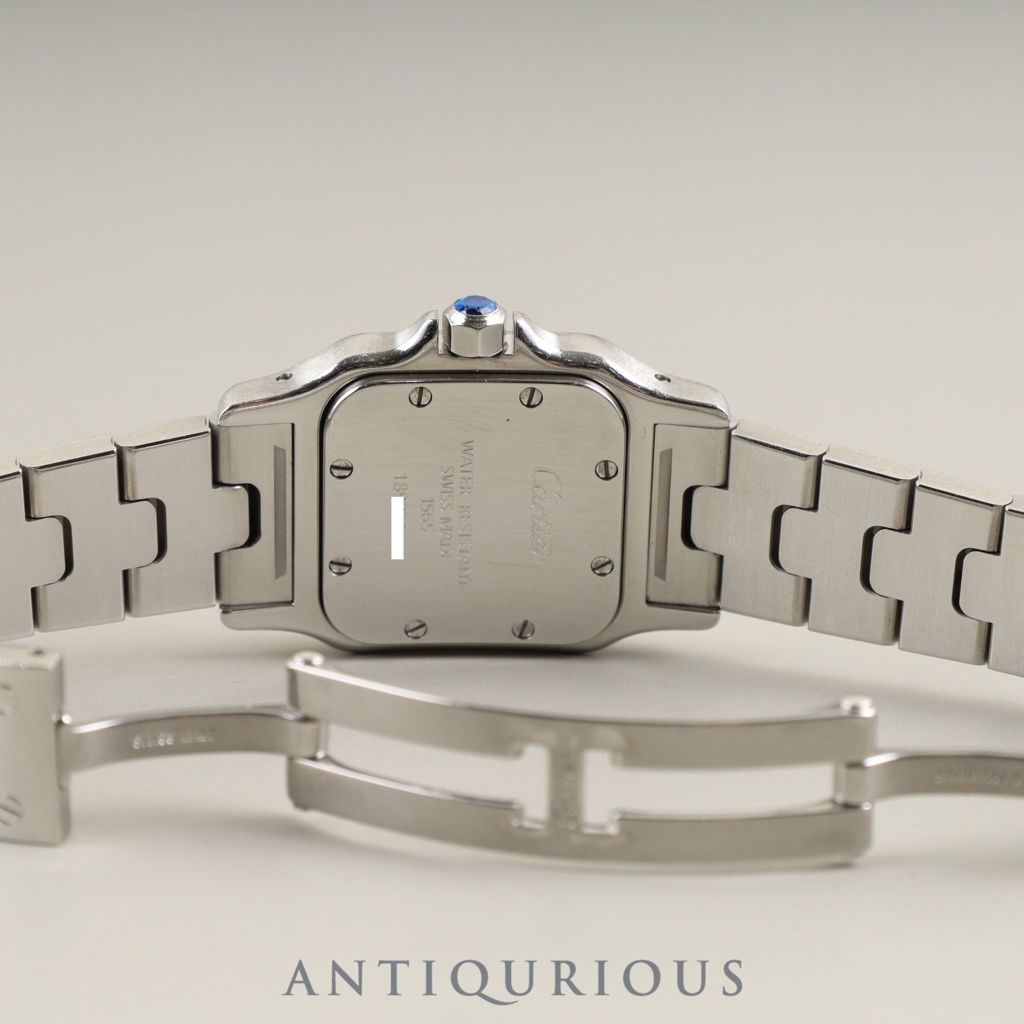 カルティエ サントス ガルベ SM W20056D6/1565 クォーツ Cal.157 SS SS ホワイトローマン文字盤 箱 DVD 冊子 保証書(2009年)オーバーホール済み