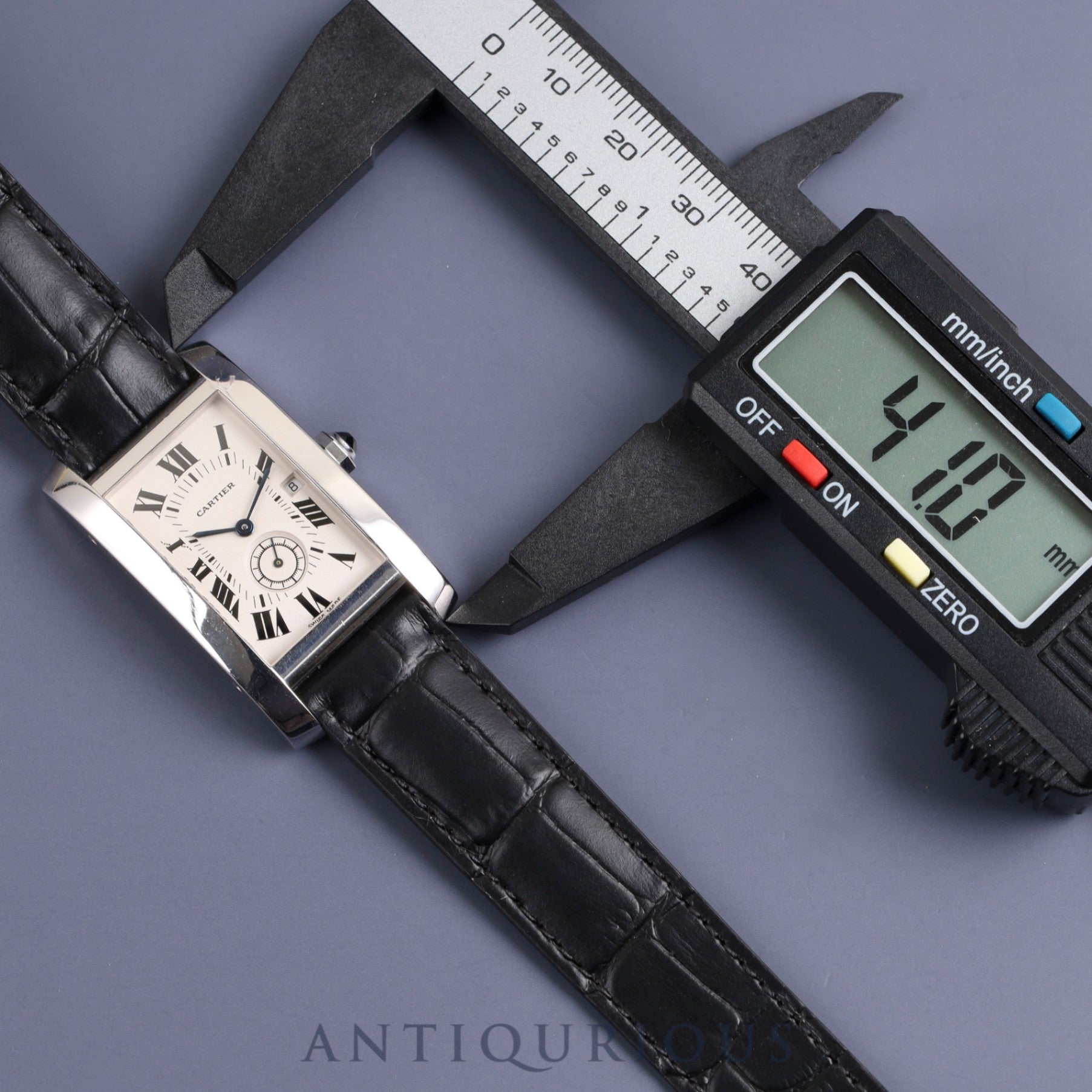 カルティエ タンクアメリカン MM W2600751 / 3012905 クォーツ Cal.012 750 革 純正Dバックル(750)ホワイトローマン文字盤 オーバーホール済み