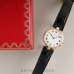 Cartier Vendôme VLC LM 881001 Quartz Cal.-750 with genuine leather strap and genuine buckle (GP). White Roman dial, 30mm. Boxed and overhauled.