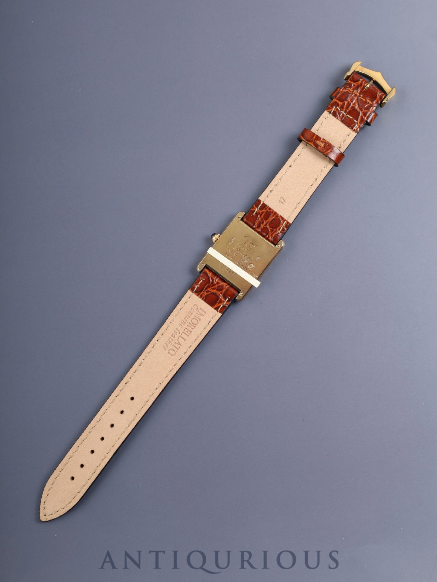 カルティエ マストタンク LM 590005 クォーツ Cal.90 SV925 革 純正ピンバックル(GP)アイボリーローマン文字盤(SWISS表記) オーバーホール済み