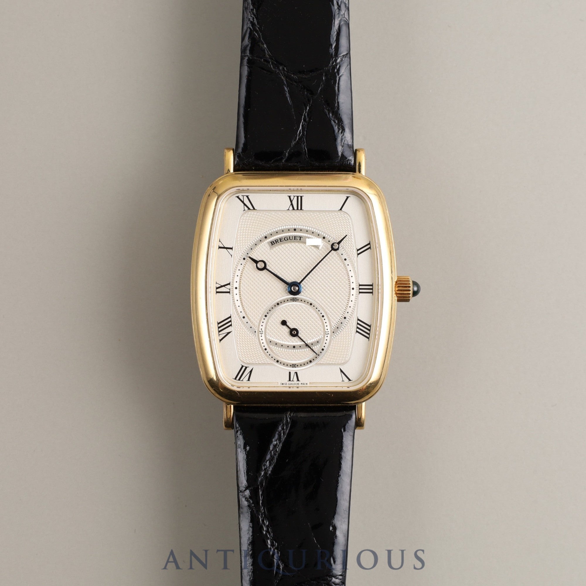 Breguet Classic Tonneau 3490 Manual winding Cal.818/4 YG Leather Genuine buckle (750) Ivory dial Overhauled