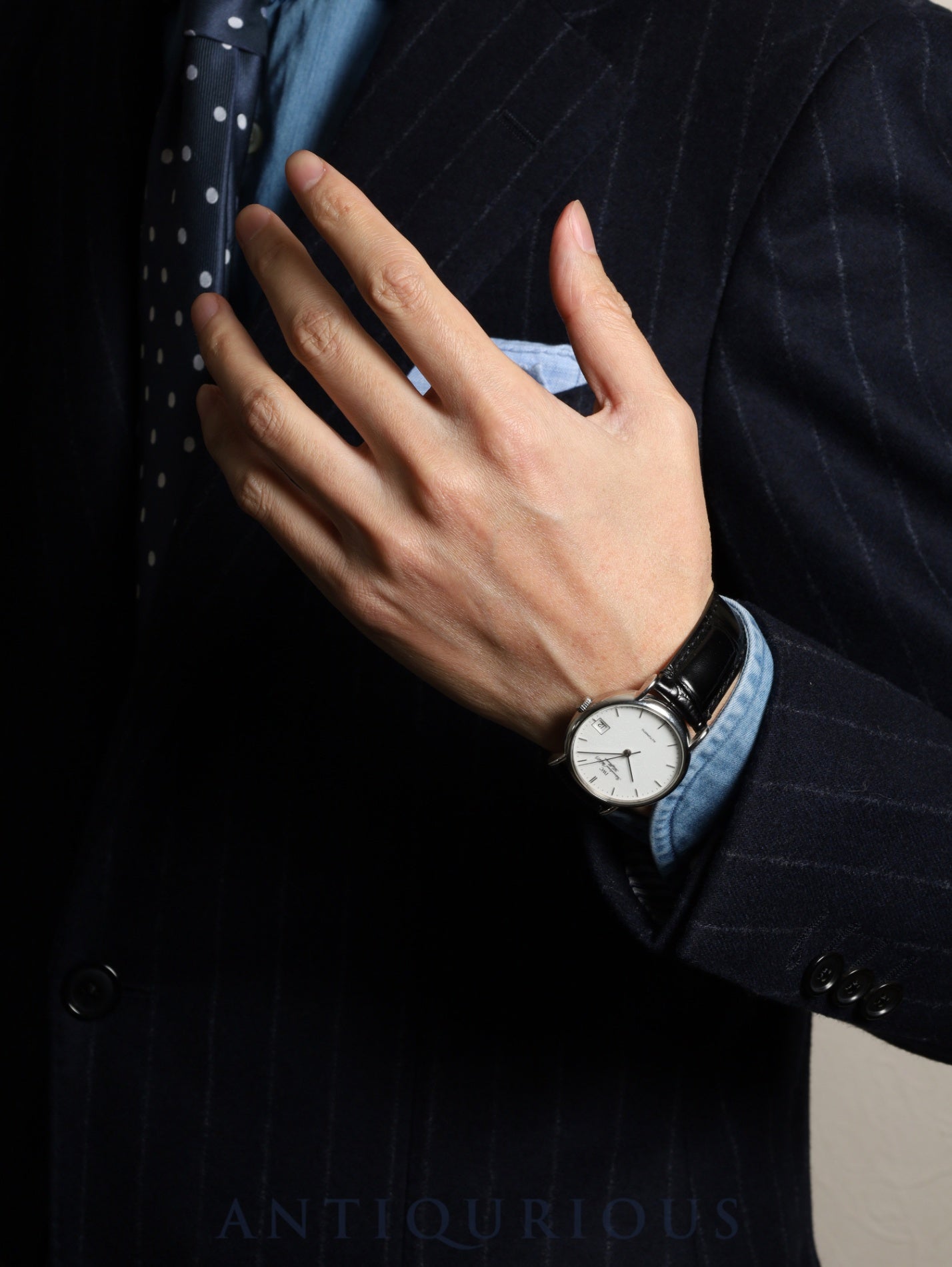 IWC ポートフィノ IW351324 自動巻き Cal.37621 SS 革 純正ピンバックル(SS)ホワイト文字盤 オーバーホール済み アイダブリュシー