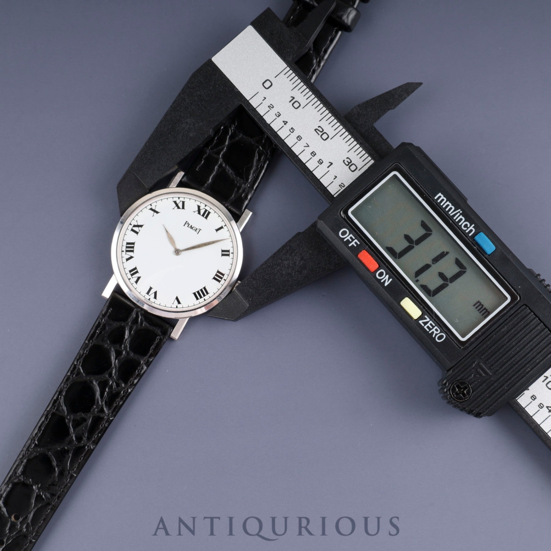 Piaget Round 903 Manual Winding Cal.9P1 750 Leather Genuine Buckle (750) White Roman Dial Genuine Strap Overhauled
