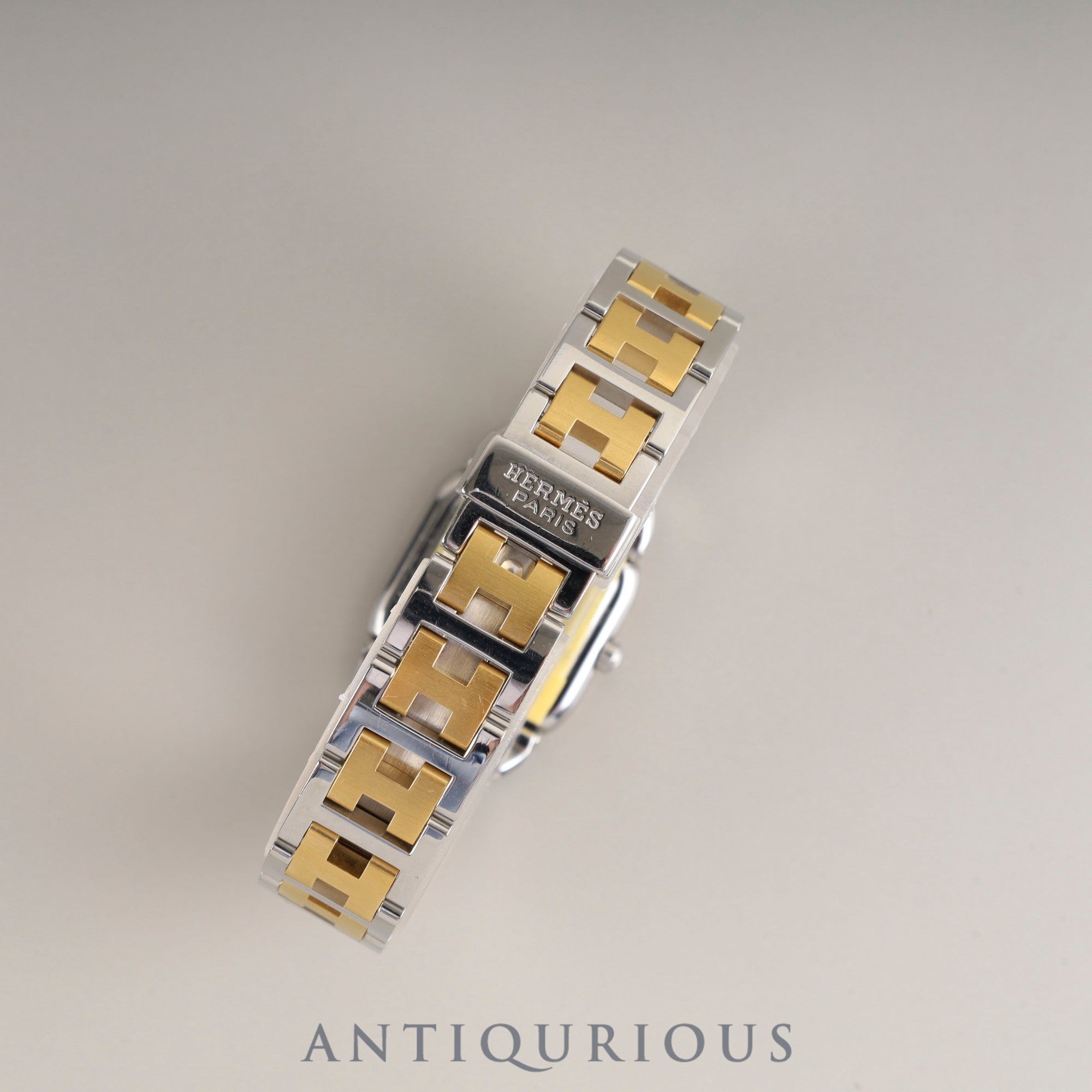 エルメス ラリー RA1.220 クォーツ Cal.976.001 SS/GP SS/GP ホワイト文字盤 オーバーホール済み