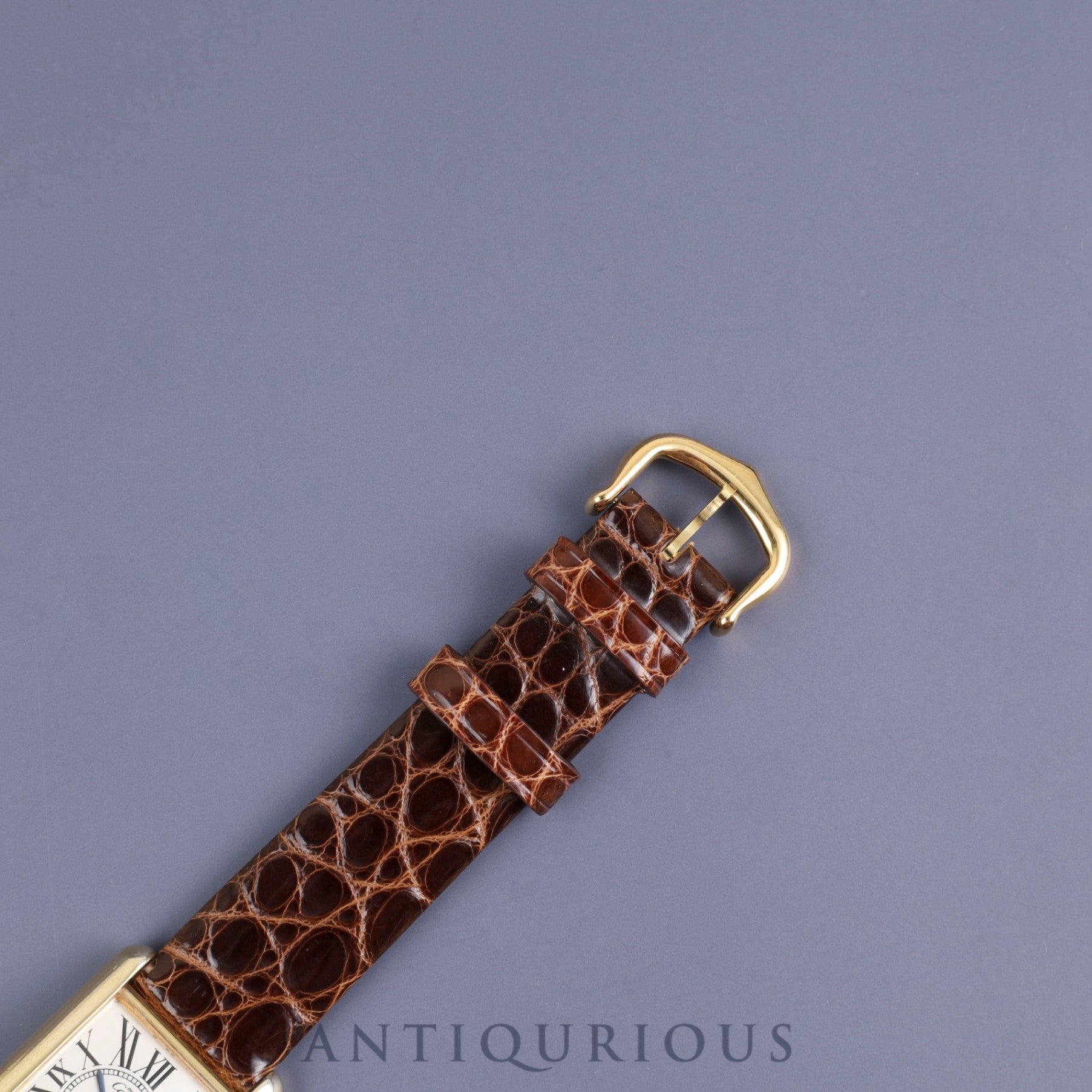 Cartier Must Tank SM W1005554 / 5057001 Quartz Cal.057 SV925 Leather Genuine Buckle (GP) Opalan Dial Mid 1980s - 1994 Overhauled