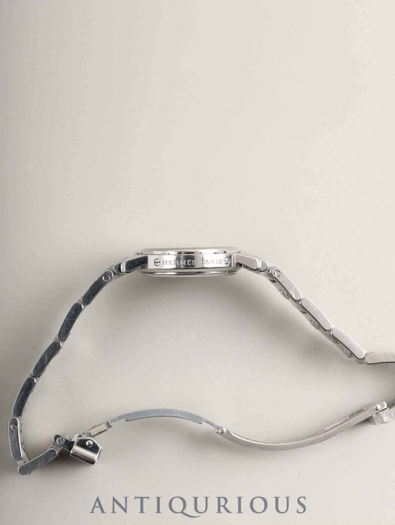 Hermès Clipper CL4.210 Quartz SS SS White Dial Box Manual Warranty (1999) Overhauled