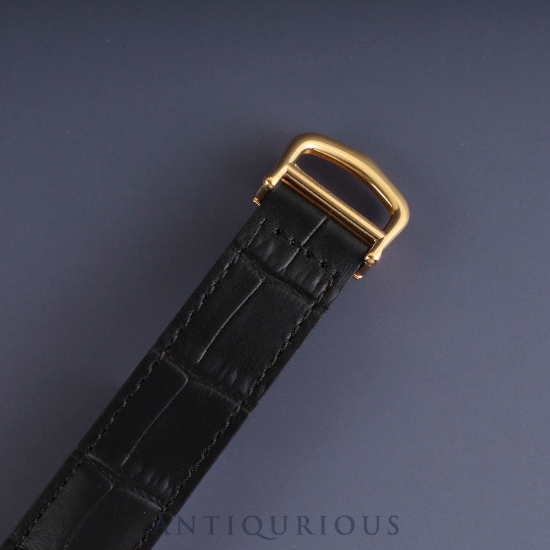 カルティエ マストタンク LM W1001254 / 590005 クォーツ Cal.90 SV925 革 純正Dバックル(GP) ブラック飛びローマン文字盤 保証書(1990年) オーバーホール済み 新品仕上げ済み