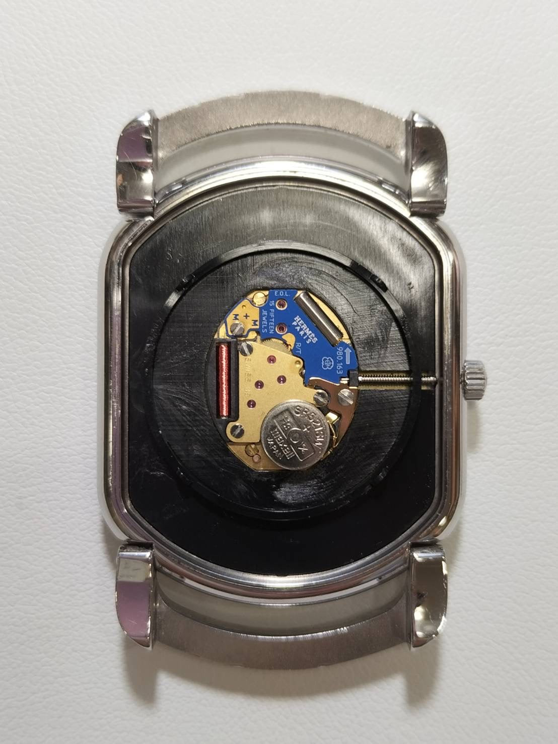エルメス ラリー スモールセコンド RA1.810 クォーツ Cal.980.163 SS SS ホワイトアラビア文字盤(SWISS MADE表記)オーバーホール済み