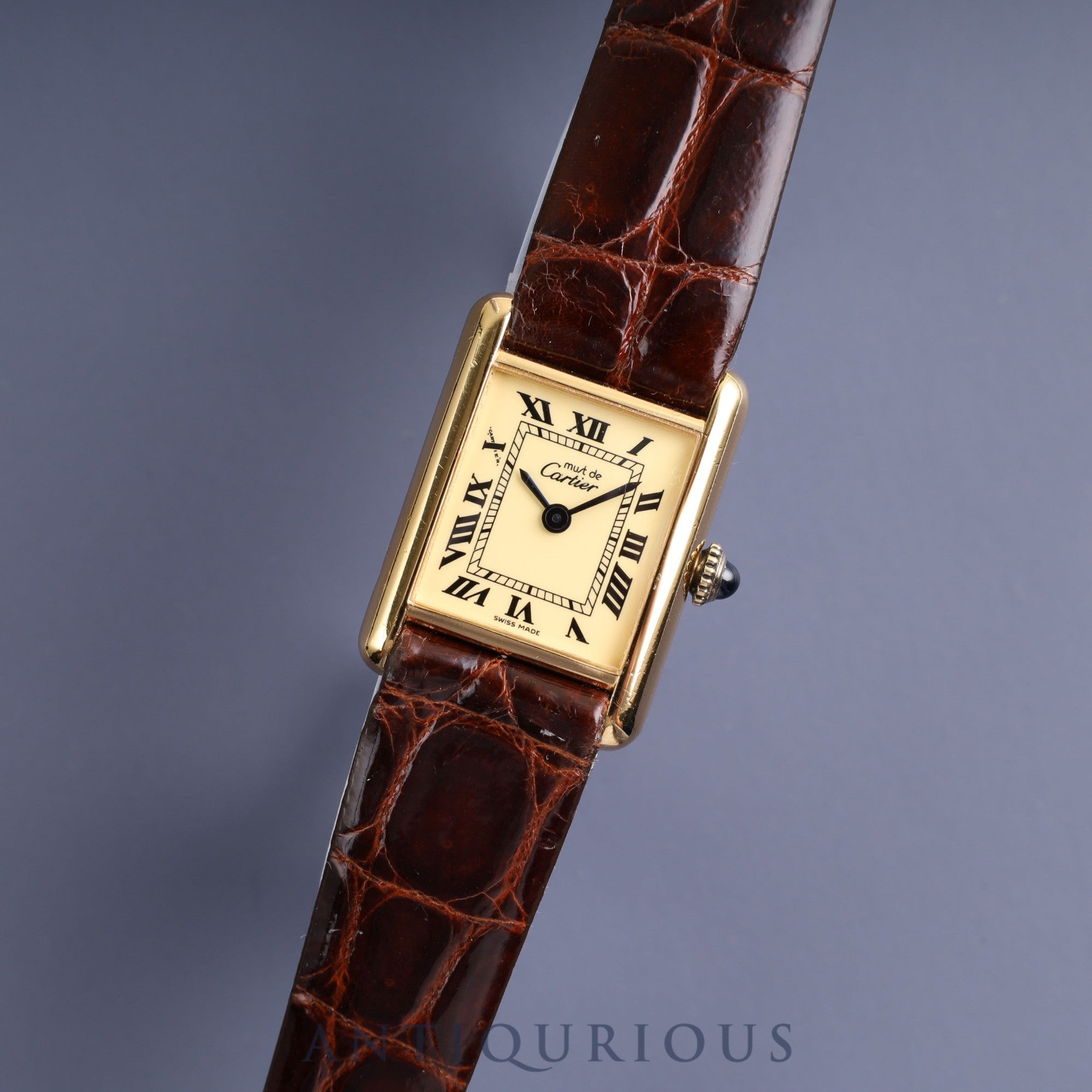 Cartier Must Tank SM Manual Winding SV925 Ivory Roman Dial Cartier Boutique Complete Service