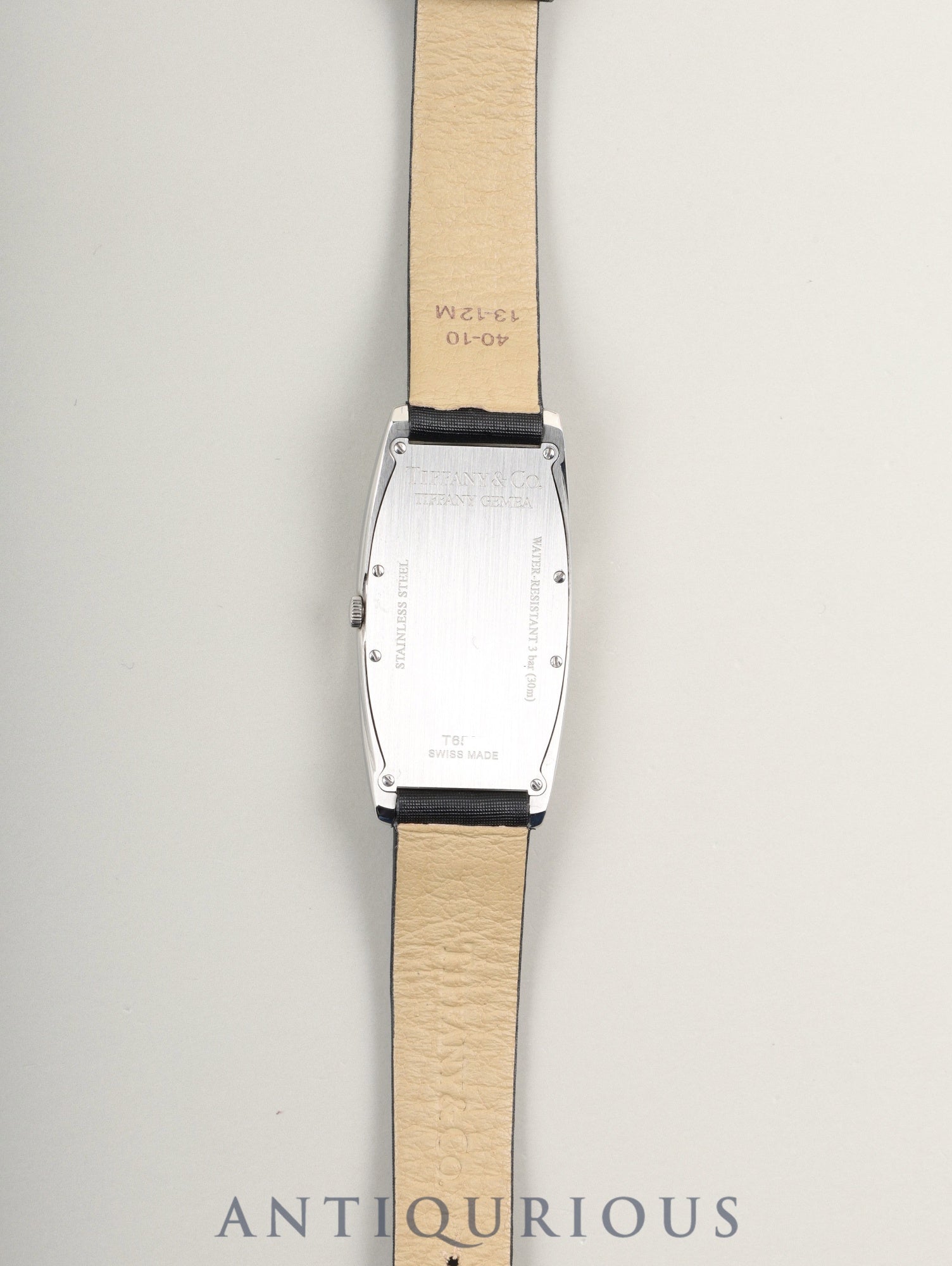 ティファニー ジェメア Z6401.10.10 クォーツ Cal.976.001 SS 純正革ベルト 純正尾錠(SS)ホワイトローマン文字盤 冊子 オーバーホール済み
