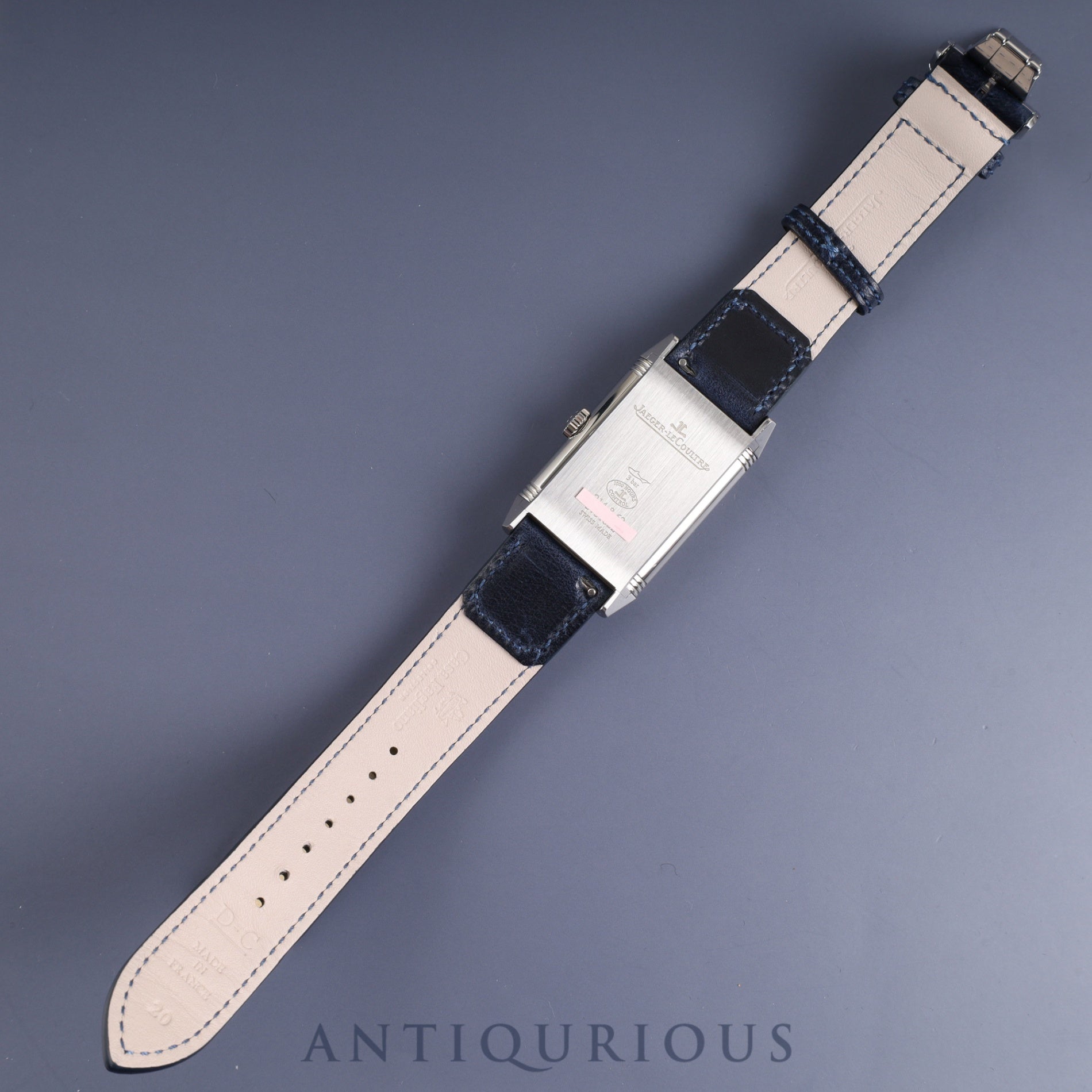 Jaeger-LeCoultre Reverso Tribute Small Second Q397848J / 214.8.62 Manual winding Cal.822/2 SS Genuine leather strap Genuine buckle (SS) Blue dial Box Overhauled
