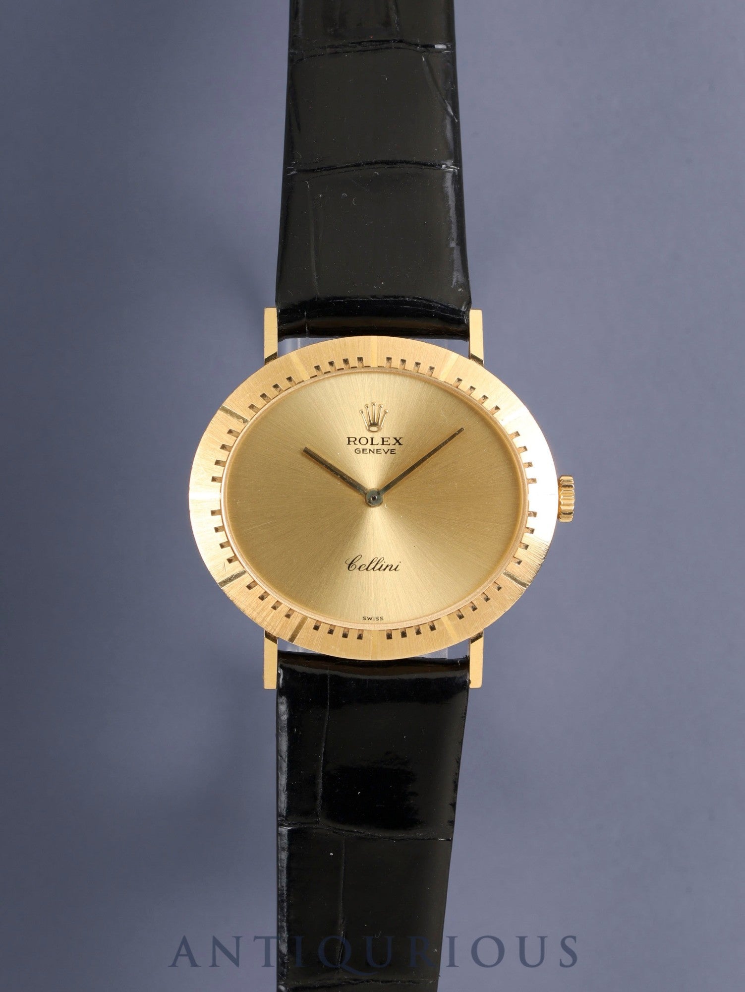 ロレックス チェリーニ 4083 手巻き Cal.1602 750YG 革 純正ピンバックル(GP)シャンパン文字盤 W番台(1994年~1995年)オーバーホール済み