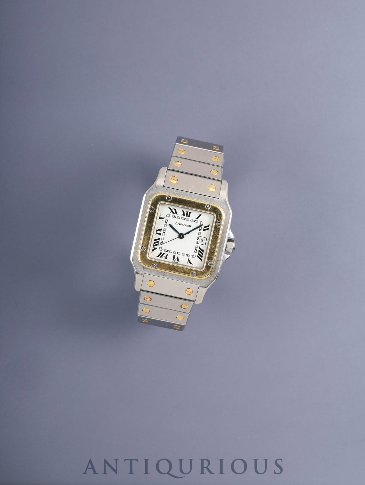 Cartier Santos Carrée LM 2961 Automatic Cal.2671 SS/YG SS/YG White Roman Dial (SWISS marking) Box Warranty (blank) Booklet Overhauled