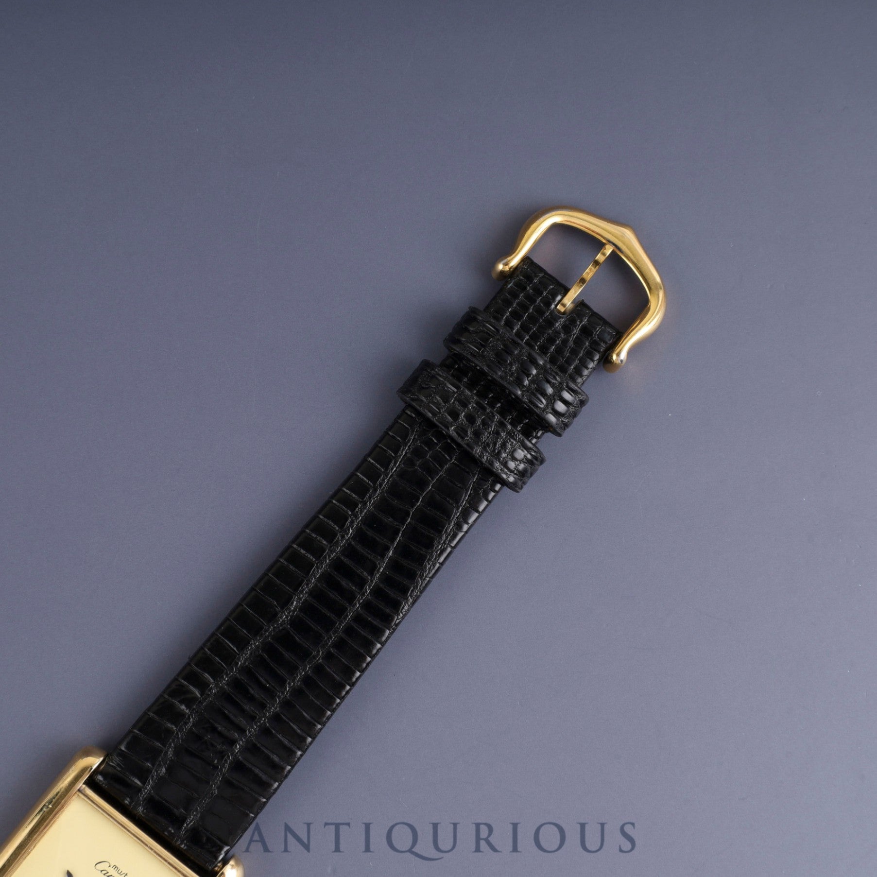 Cartier Must Tank LM Manual winding Cal.78-1 SV925 Leather Genuine buckle (GP) Ivory dial Overhauled