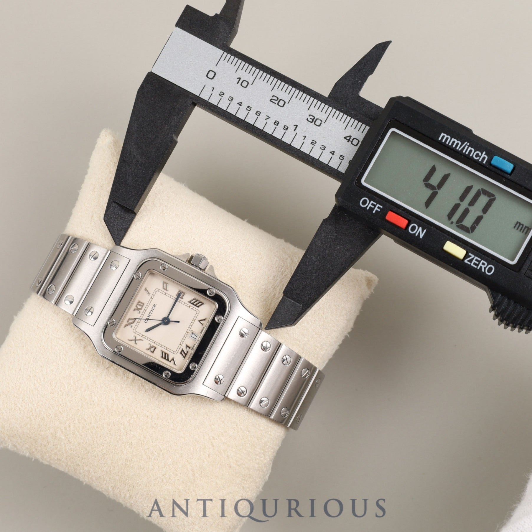 カルティエ サントス ガルベLM W20025D6  / 1564 クォーツ Cal.87  SS SS  アイボリー文字盤 オーバーホール済み