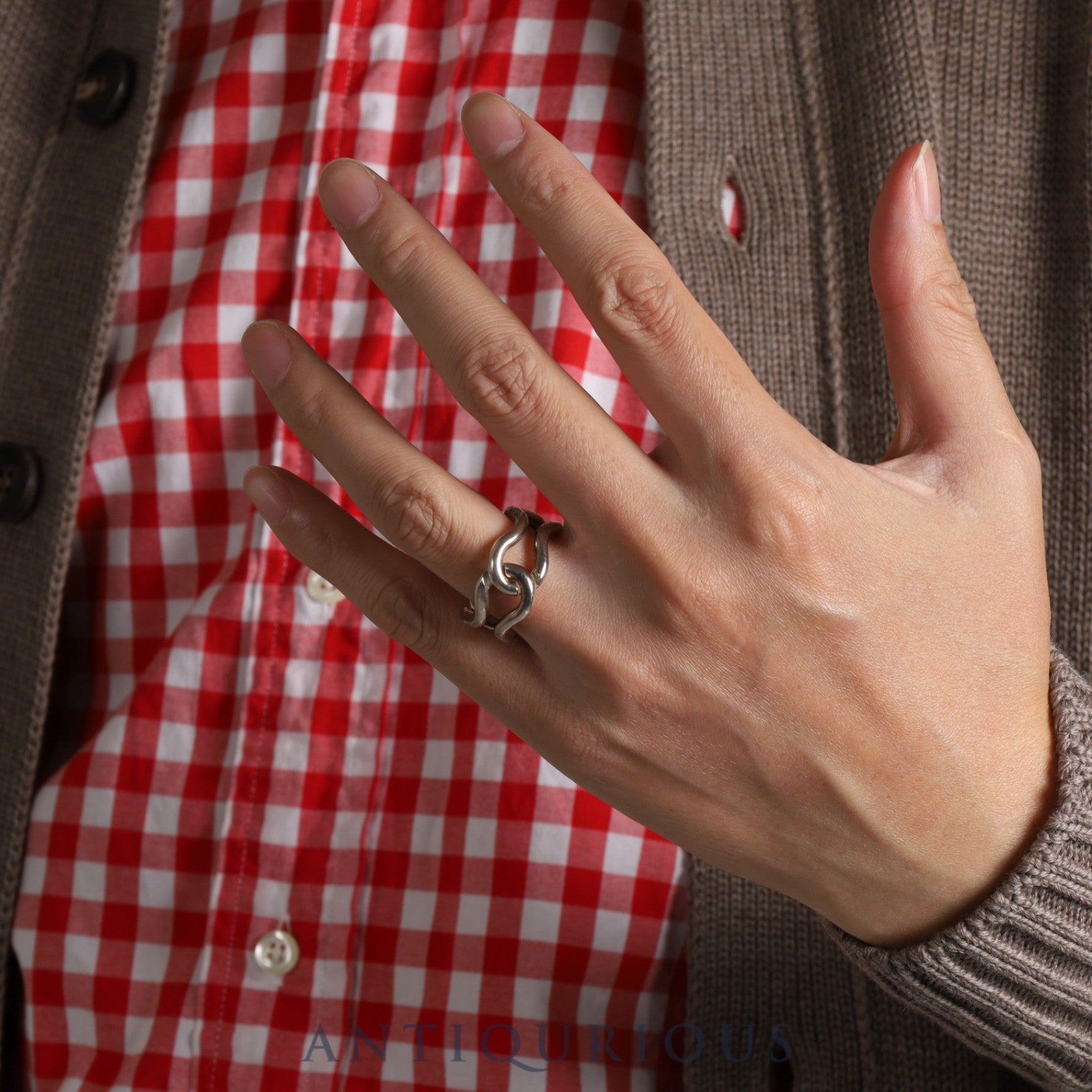 Bottega Veneta Ring Size 17 SV925 Box Bag