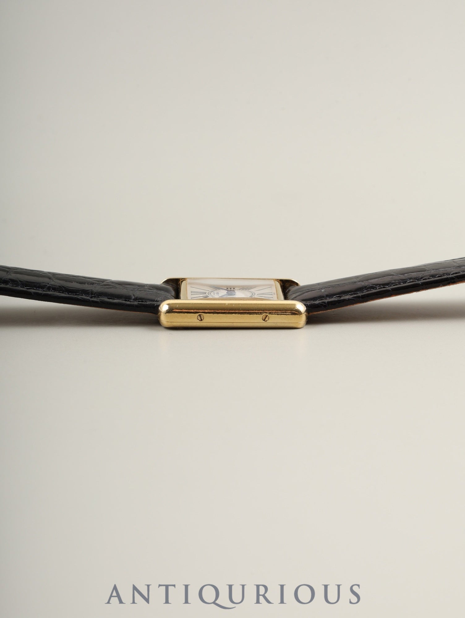 カルティエ マストタンク SM 5057001 クォーツ Cal.057 SV925 革 純正Dバックル(GP) オパラン文字盤 1982年頃〜1995年頃 オーバーホール済み