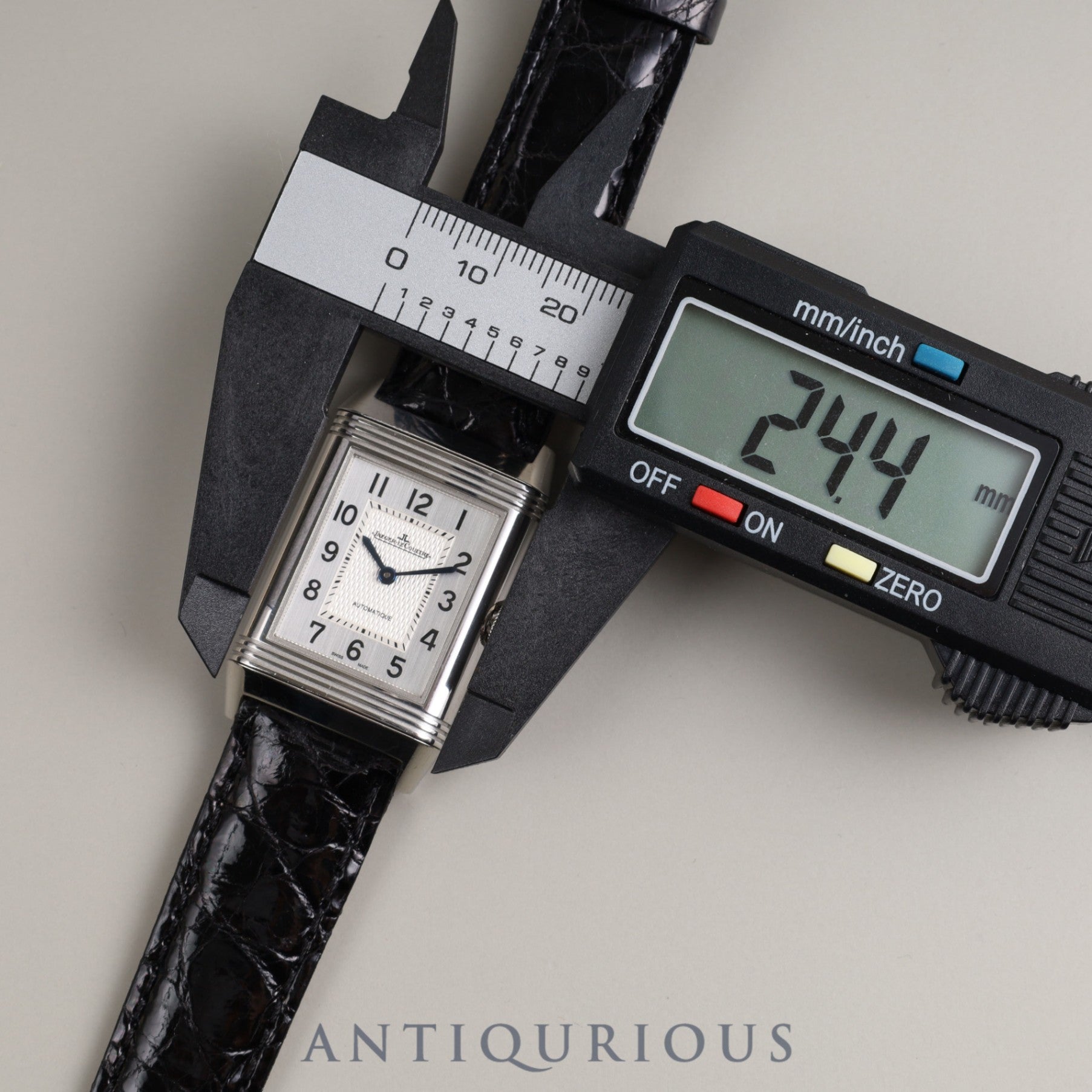 Jaeger-LeCoultre Reverso Classic Medium Q2538120 (212.8.S5) Automatic Cal.965 SS Leather Genuine Buckle (SS) Silver Dial