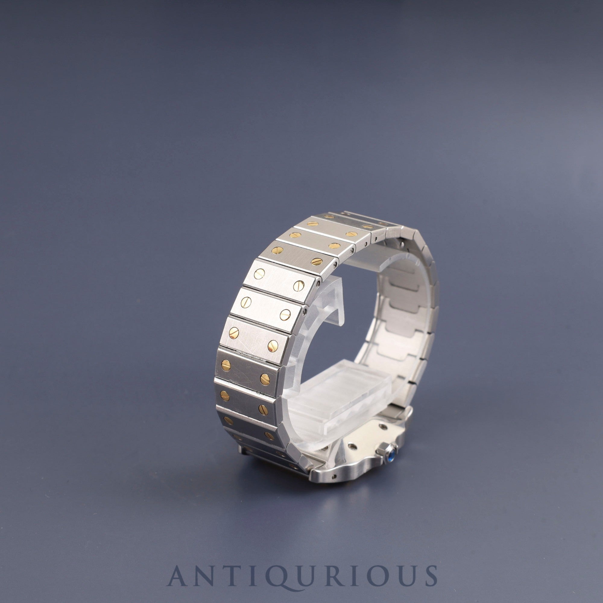 カルティエ サントス ガルベ LM AC 23.80 gr OR 0.750 4.05 gr /2961 自動巻き Cal.2671 SS/YG SS/YG ホワイトローマン文字盤 箱 冊子 保証書 カルティエ修理明細(2002年) オーバーホール済み