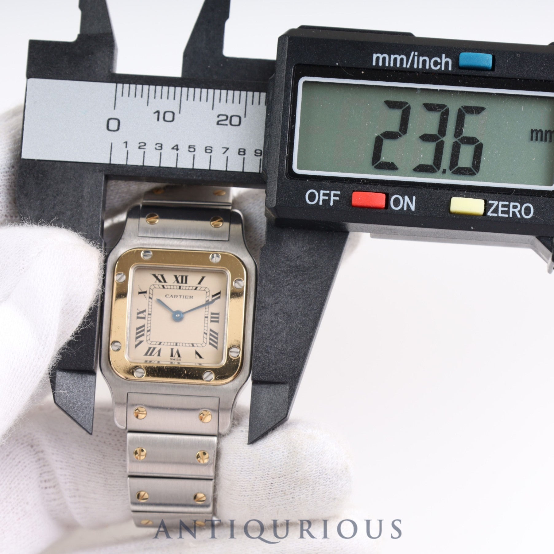 Cartier Santos Galbee SM 166930 Quartz SS/YG SS/YG Ivory dial Box Warranty card (1989)