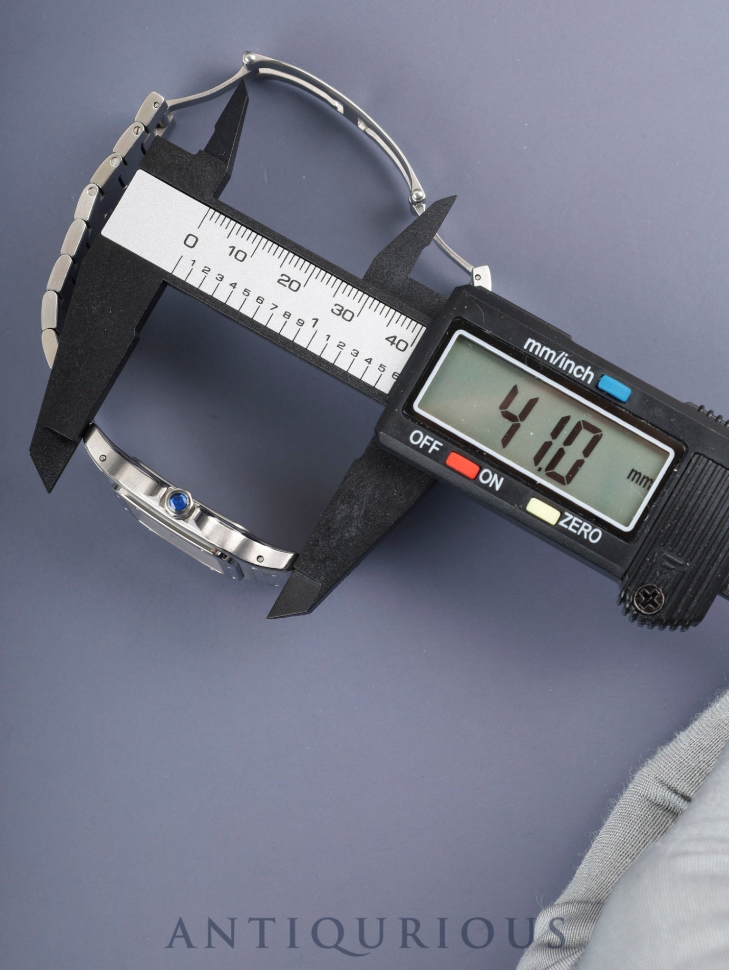 カルティエ サントス ガルベ LM W20018D6 / 1564 クォーツ Cal.687 SS SS ホワイトブルーローマン文字盤(SWISS MADE表記) オーバーホール済み