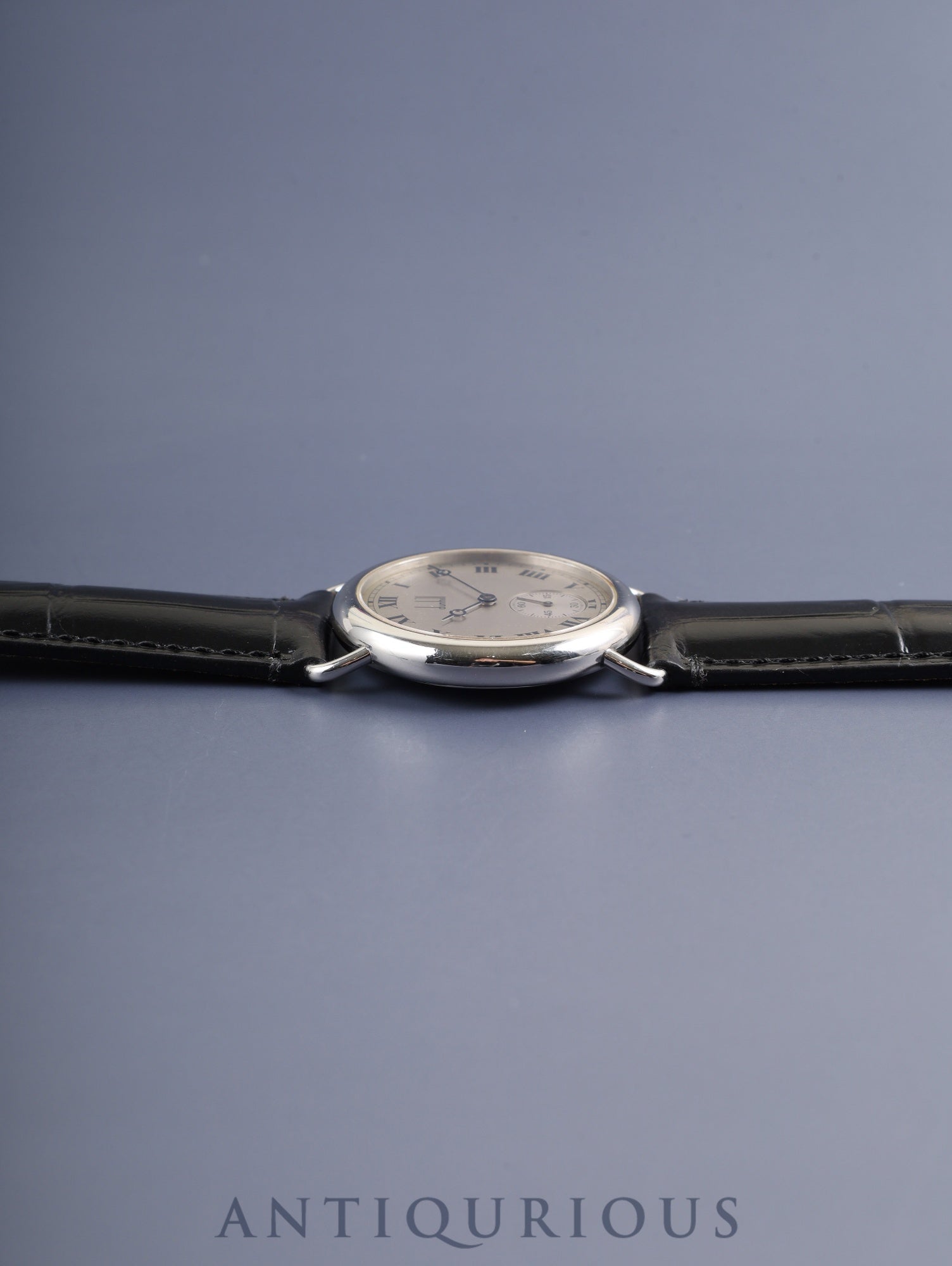 ダンヒル センテナリー スモールセコンド 手巻き SS 革 純正尾錠(SS)シルバーローマン文字盤 オーバーホール済み