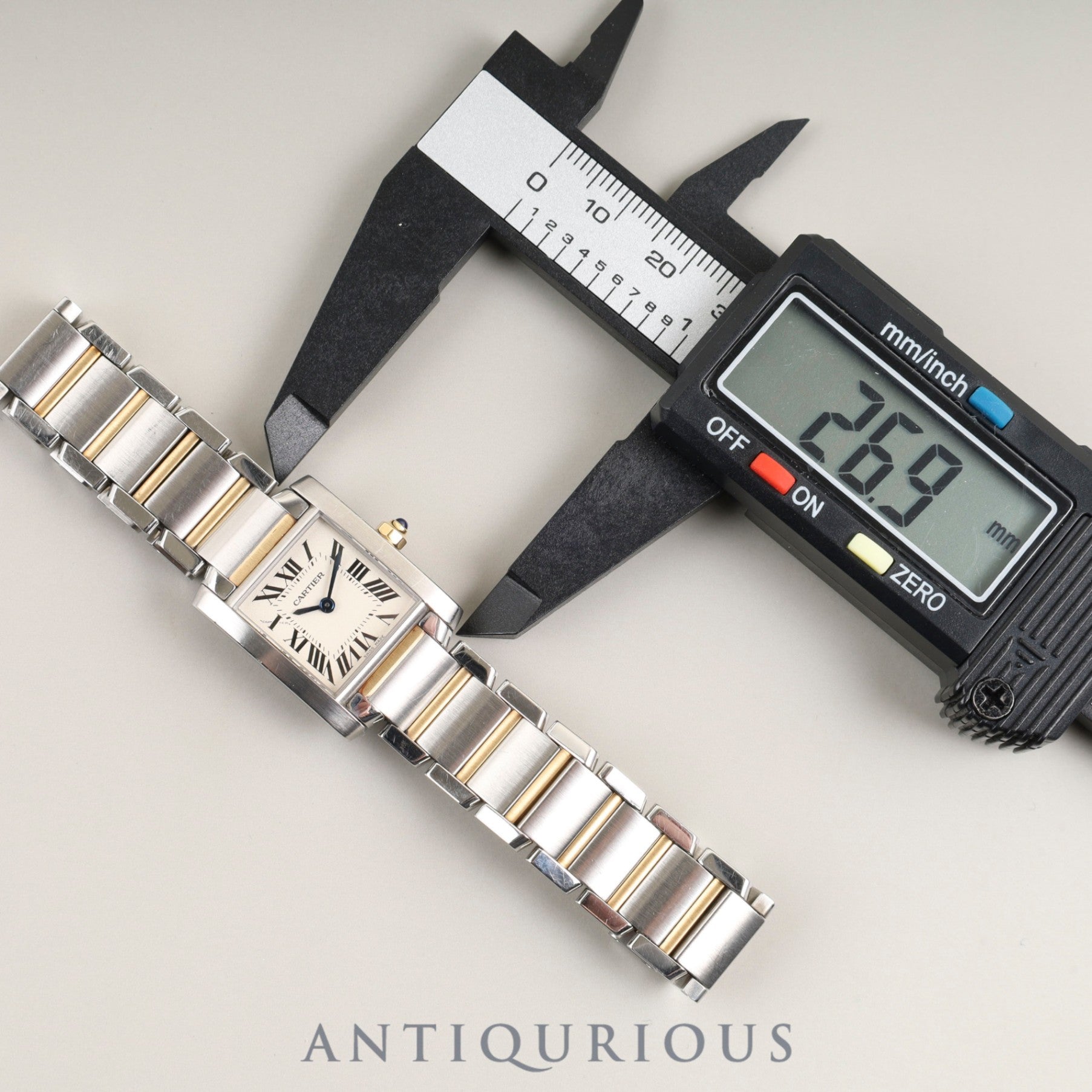 カルティエ タンクフランセーズ SM W51007Q4/3217 クォーツ Cal.057 SS/YG SS/YG アイボリーローマン文字盤 箱 保証書(2020年)オーバーホール済み