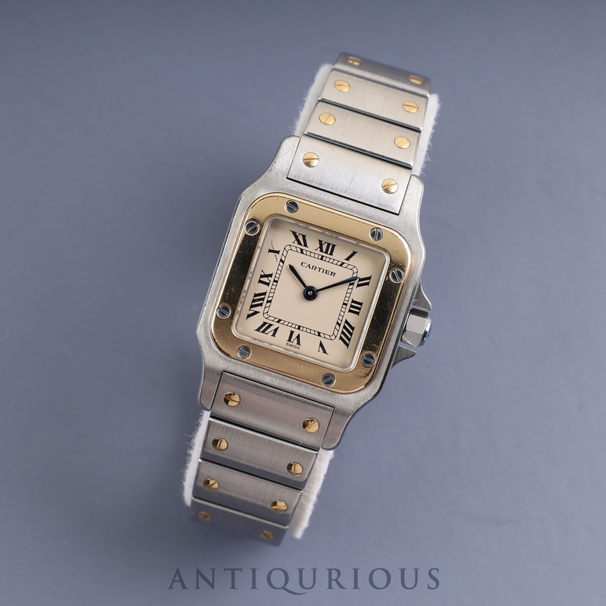 Cartier Santos Galbee SM 166930 Quartz SS/YG SS/YG Ivory dial Box Warranty card (1989)