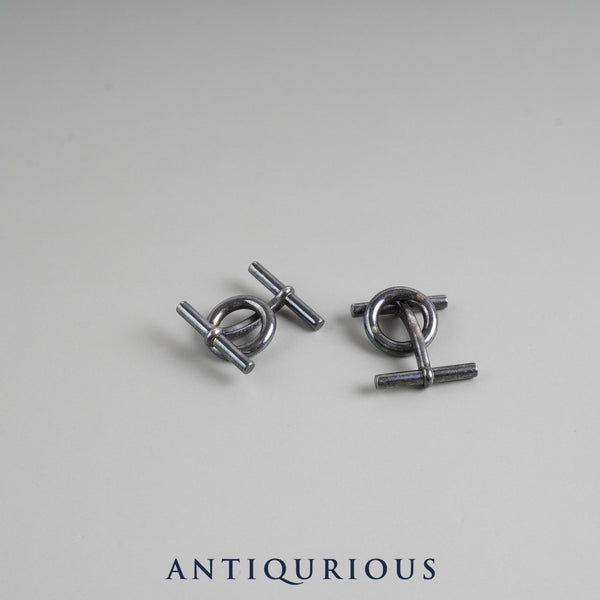 Hermes Cufflinks Chaine d'Ancre SV925 Vintage