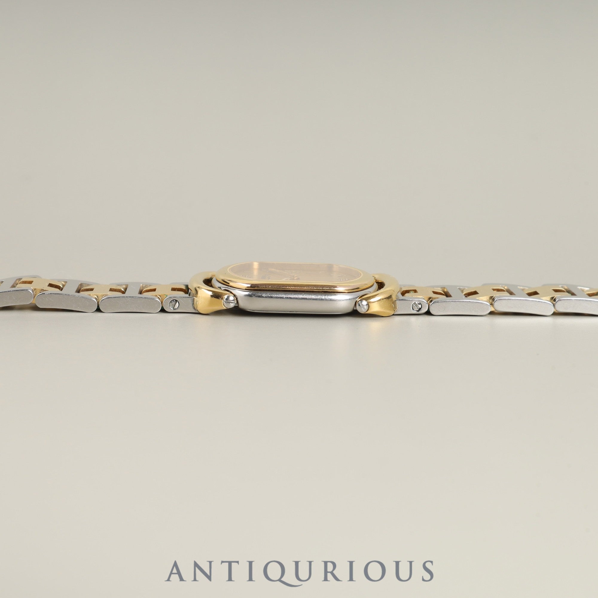 エルメス ラリー 77.03 クォーツ Cal.976.001 SS/GP SS/GP ゴールド文字盤 ケース オーバーホール済み