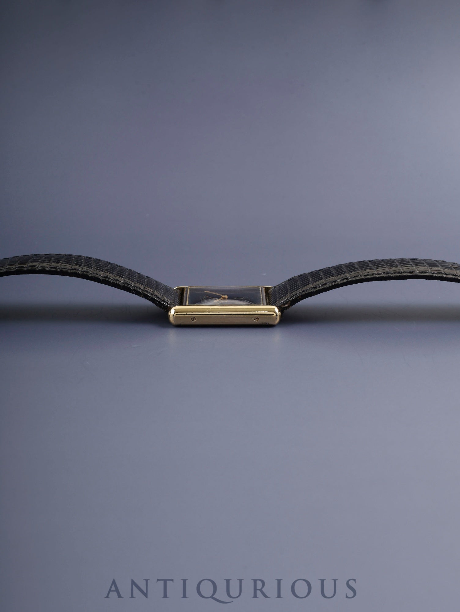 Cartier Must Tank LM, manual winding, Cal. 78-1, SV925, genuine leather strap, genuine buckle (GP), onyx dial, circa 1976-1981, overhauled.