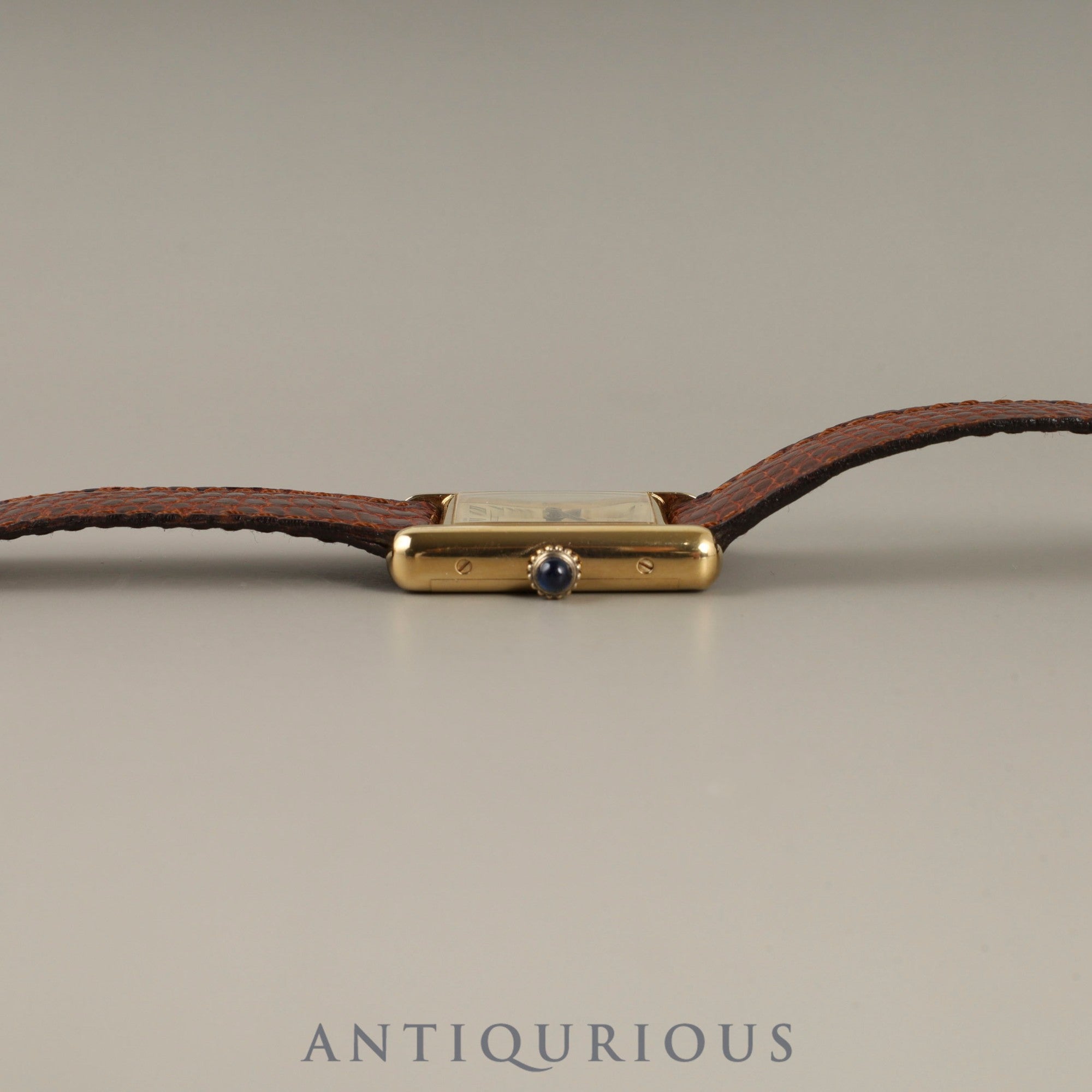 カルティエ マストタンク SM 手巻き Cal.78-1 SV925 純正革ベルト 純正尾錠(GP) アイボリーローマン文字盤 オーバーホール済み