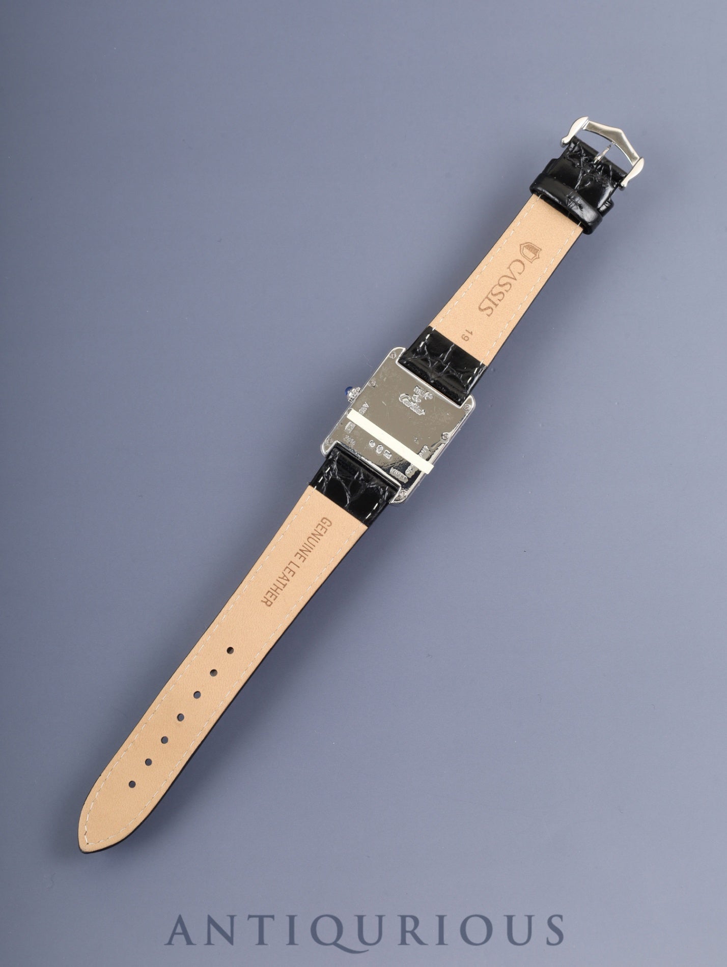 Cartier Must Tank GM (XL) W1014154 / 2414 Quartz Caliber 687 SV925 Leather Strap with Genuine Stainless Steel Buckle White Roman Dial (SWISS MADE) Circa 1990-2004 Overhauled