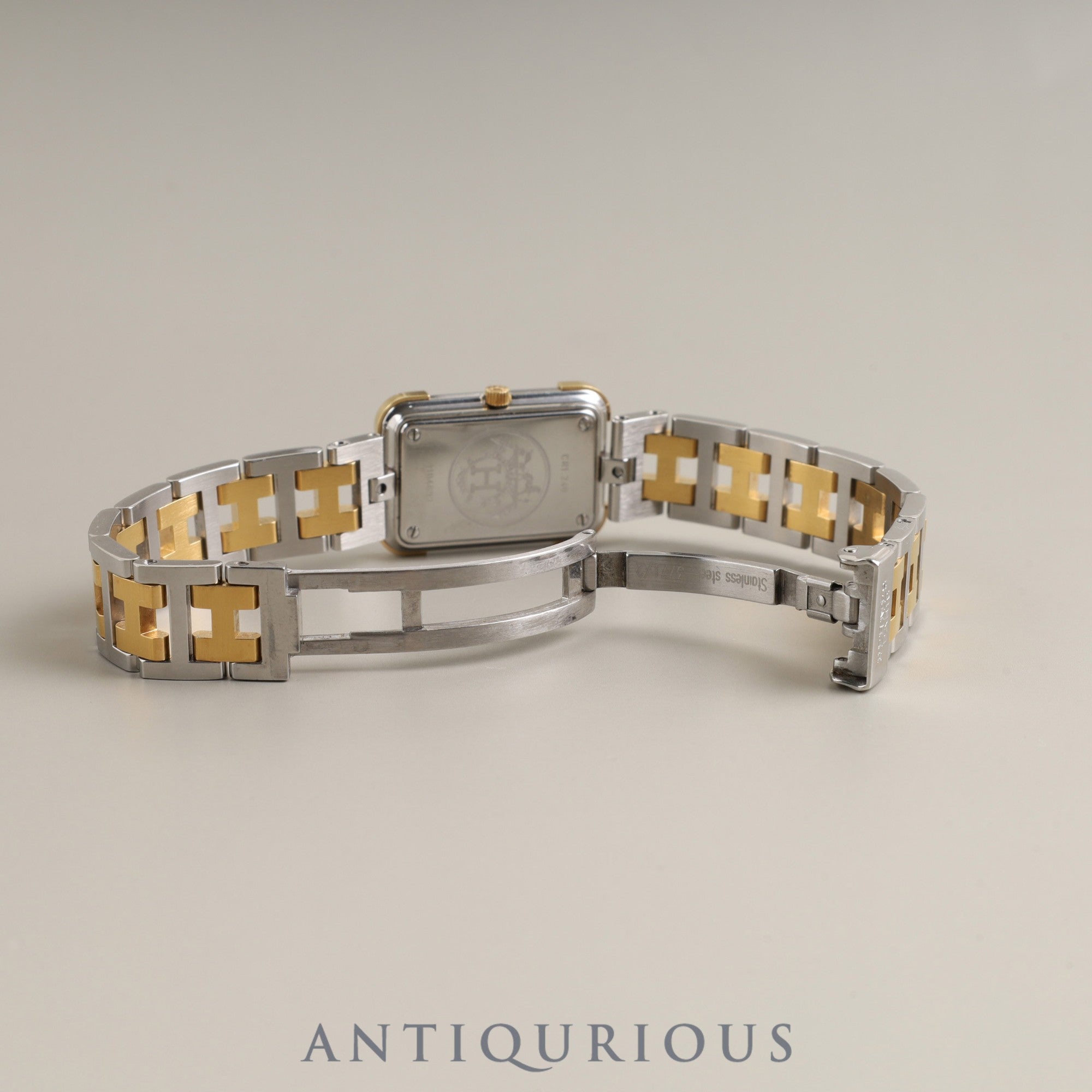 エルメス クロアジュール CR1.240 クォーツ Cal.976.001 SS/GP SS/GP ゴールド文字盤 オーバーホール済み