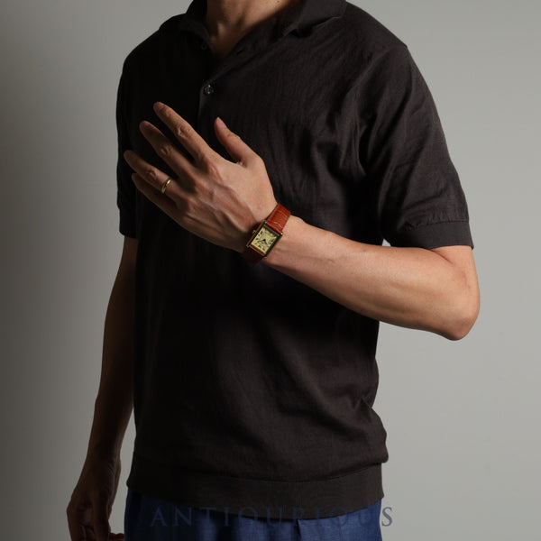 Cartier Must Tank GM (XL) Date QZ SV925 Leather Genuine Buckle (GP) Ivory Dial Box Overhauled