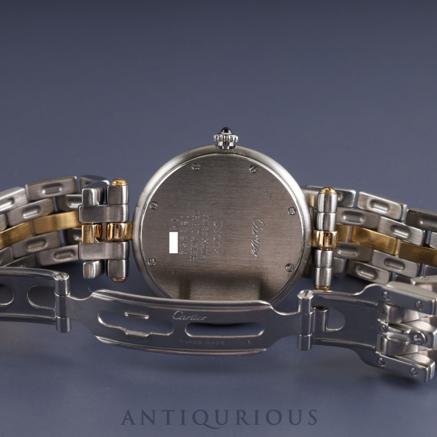 カルティエ パンテール ヴァンドーム LM 183964 クォーツ SS/YG 1ロウ ホワイトローマン文字盤 カルティエブティックにてコンプリートサービス済み