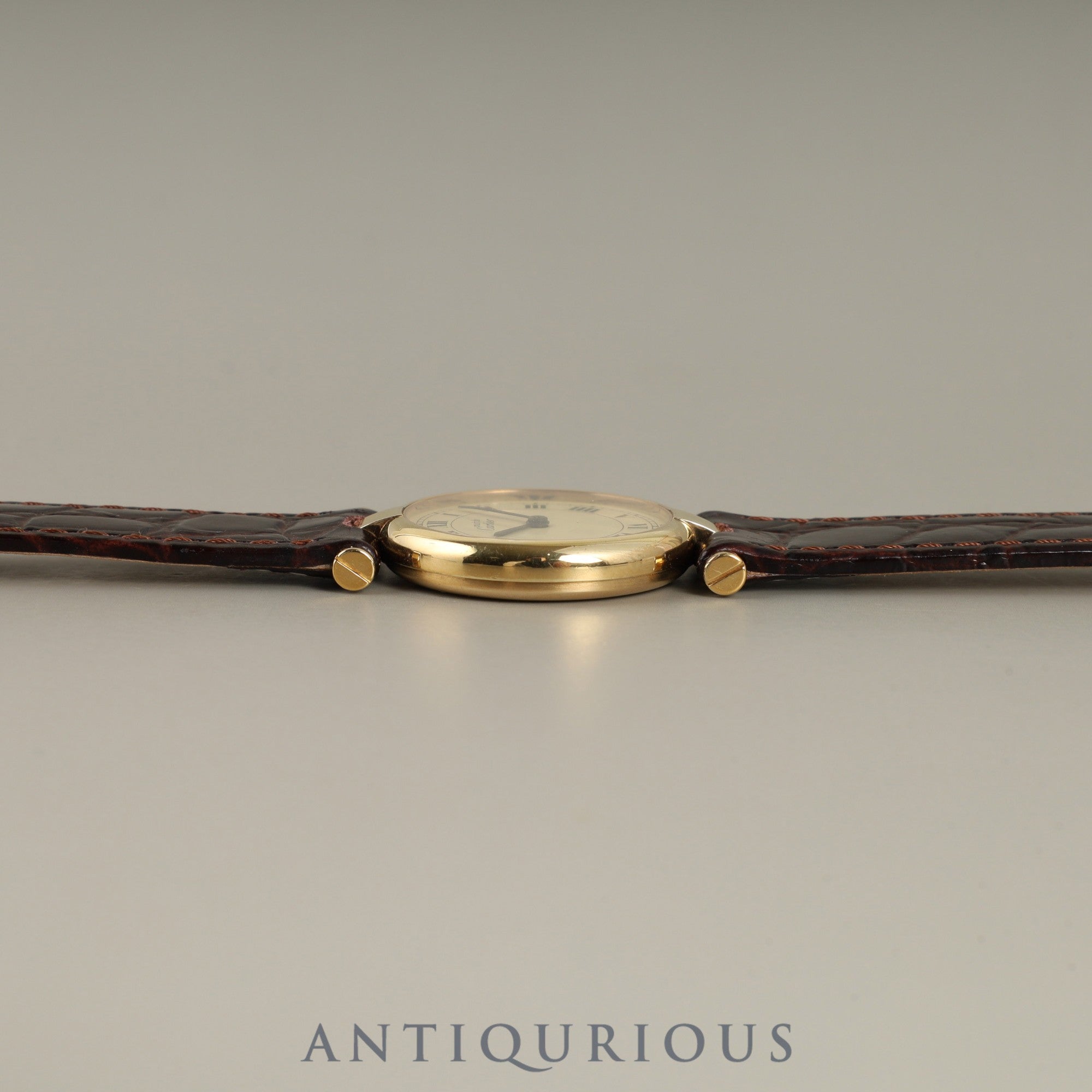 Cartier Must Vendôme VLC SM 18 Quartz Cal.81 SV925 Genuine Buckle (GP) Ivory Roman Dial Box Booklet Warranty Card Overhauled