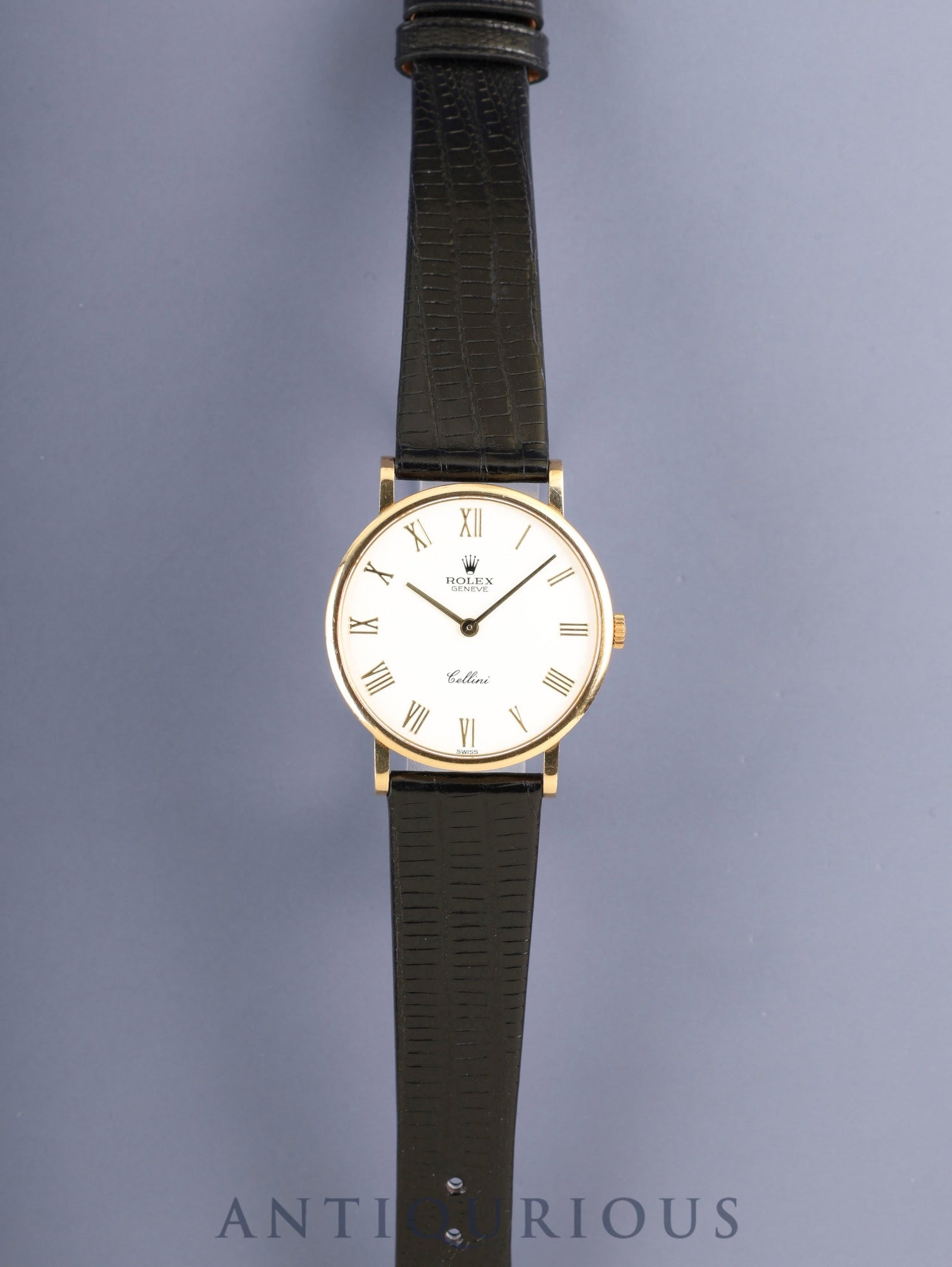 ロレックス チェリーニ 5112 手巻き Cal.1602 750YG 革 純正ピンバックル(750YG) ホワイトローマン文字盤 W番(1994年~1995年)オーバーホール済み