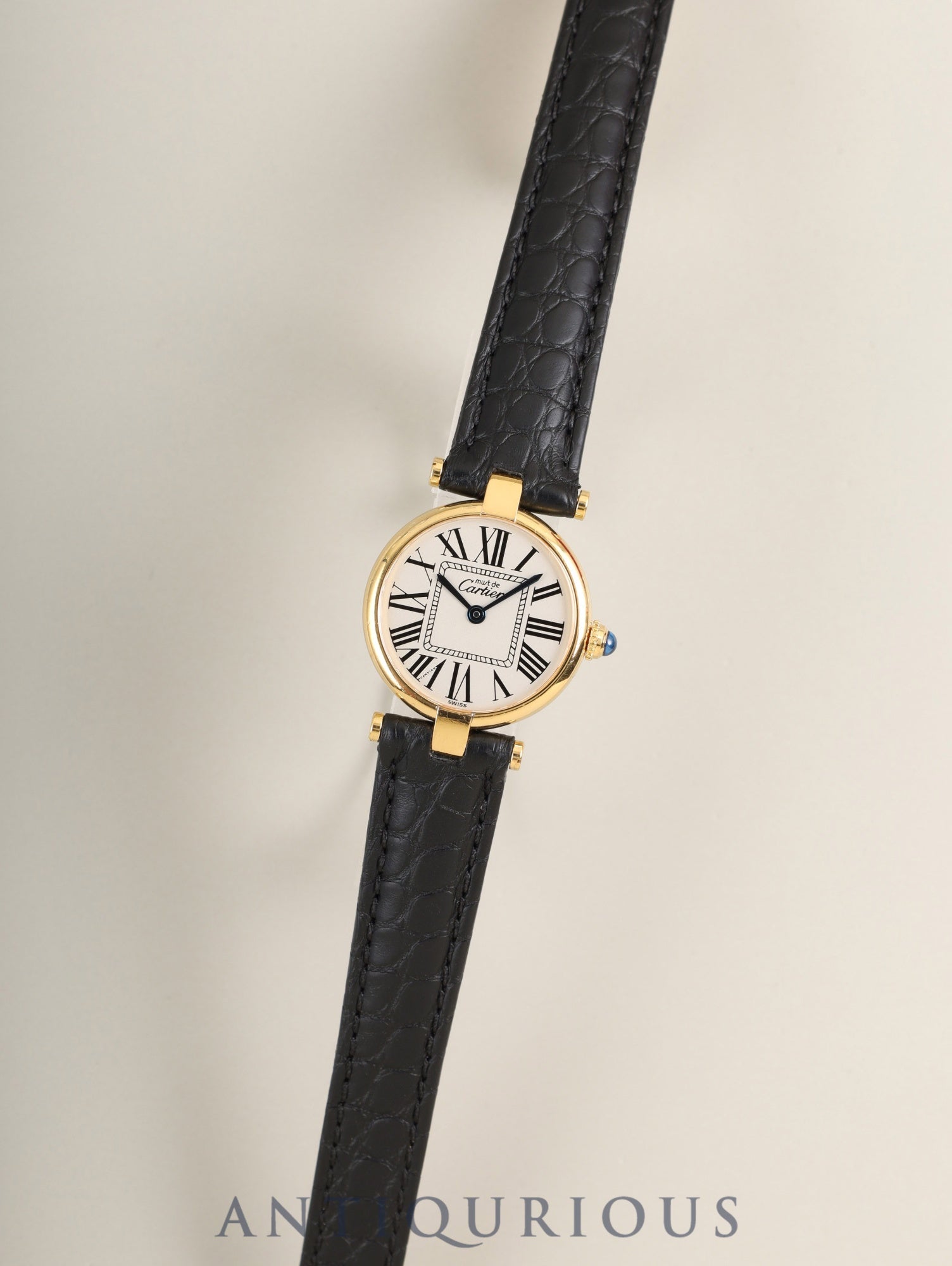 カルティエ マスト ヴァンドーム VLC SM W1002253 / 590004 クォーツ Cal.- SV925 革 純正Dバックル(GP)オパラン文字盤 箱 カルティエブティックにてコンプリートサービス済み