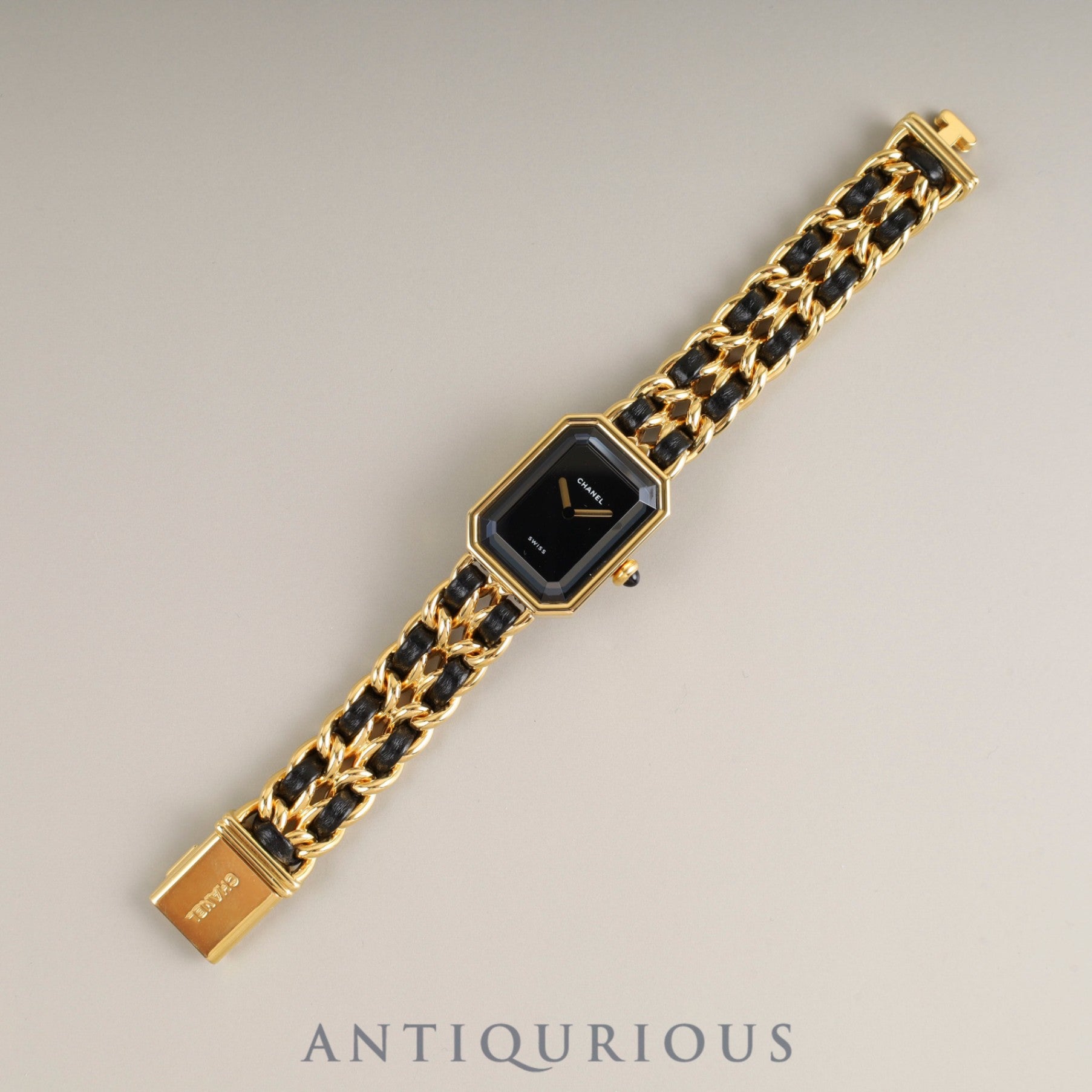 Chanel Premiere S H0001 Quartz Cal.976.001 GP GP/Leather Black Dial Overhauled