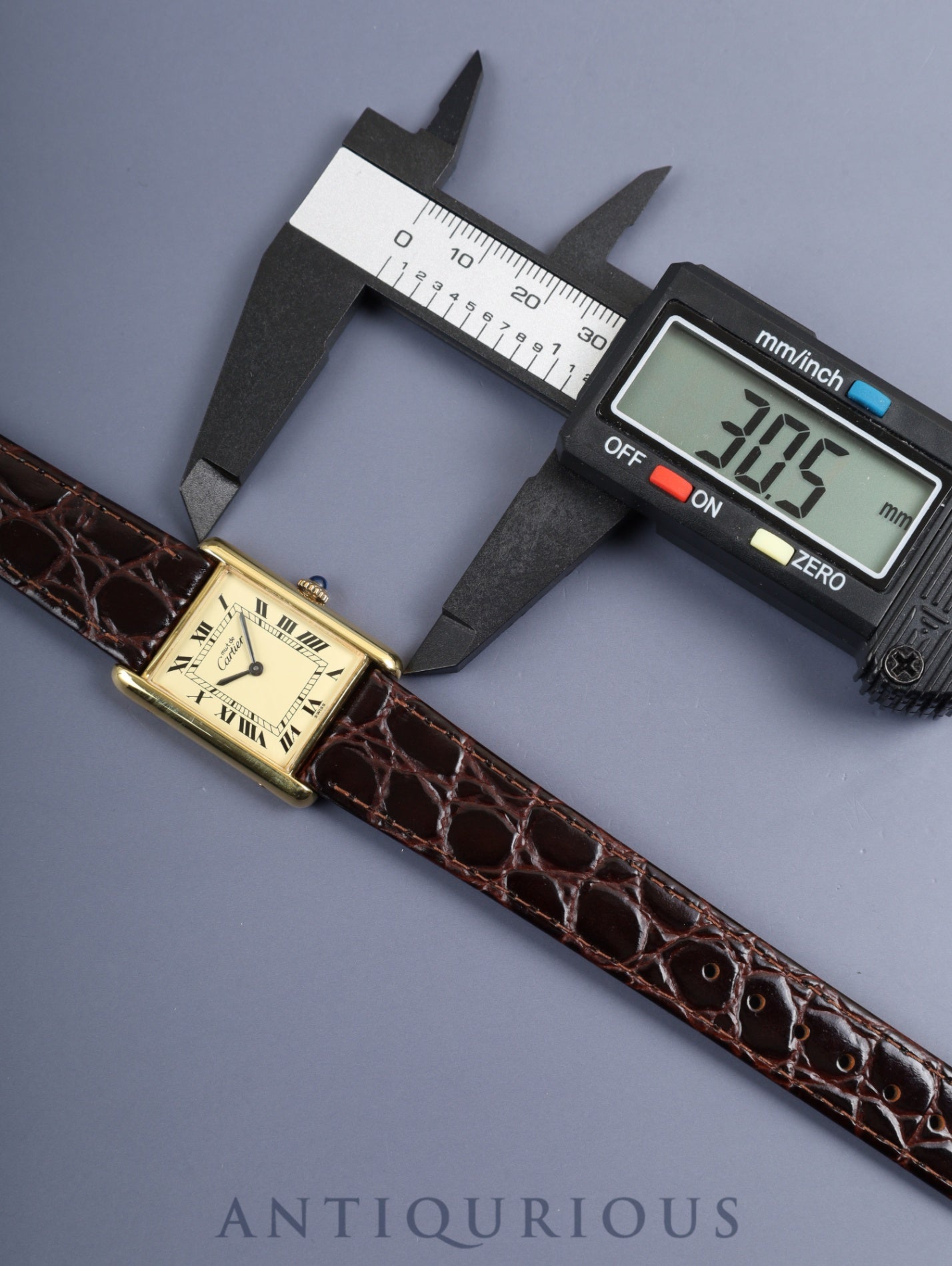 カルティエ マストタンク LM 手巻き Cal.78-1 SV925 革 純正ピンバックル(GP) アイボリーローマン文字盤(SWISS表記)オーバーホール済み