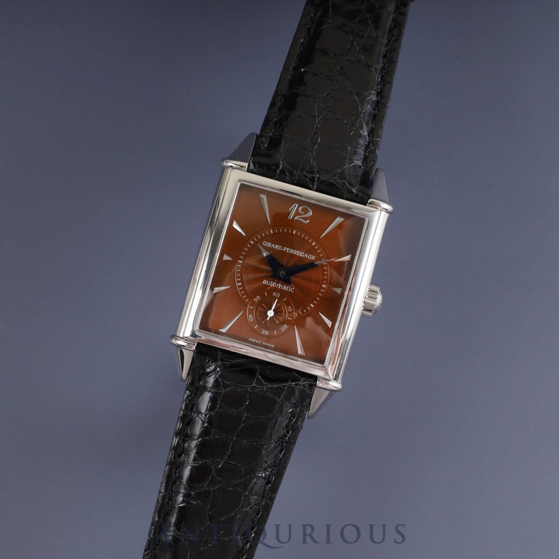 ジラールぺルゴ ヴィンテージ 1945 25930.0.11.316 自動巻き Cal.3200 SS 革 純正尾錠(SS) ブラウン文字盤 保証書(2004年) 冊子 オーバーホール済み