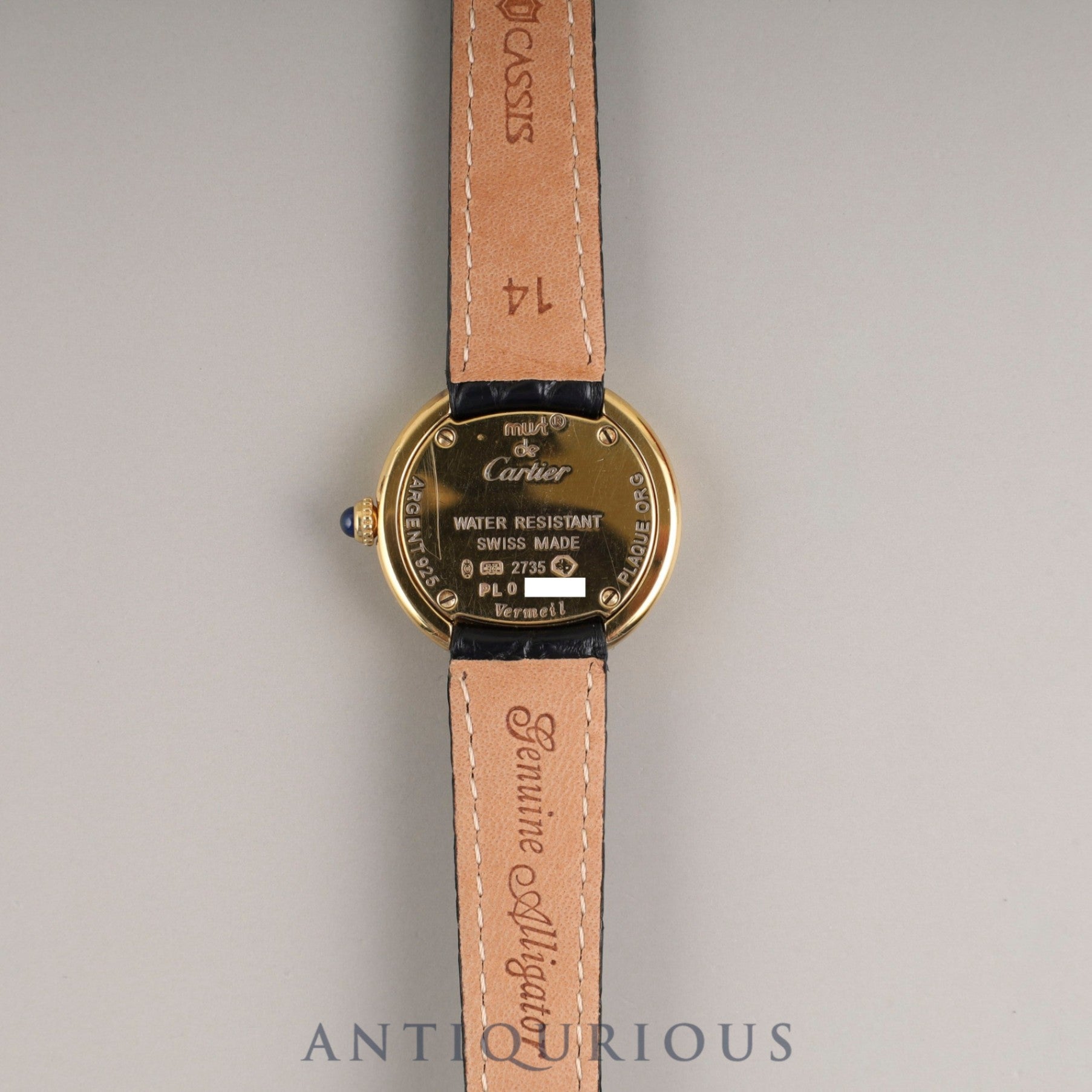 カルティエ マストトリニティ W1010844/2735 クォーツ Cal.157.06 SV925 革 純正Dバックル(GP) ホワイト文字盤 箱 オーバーホール済み
