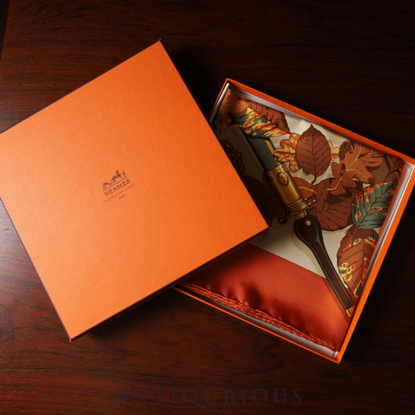 エルメス スカーフ カレ90 力強く SILK100% 箱