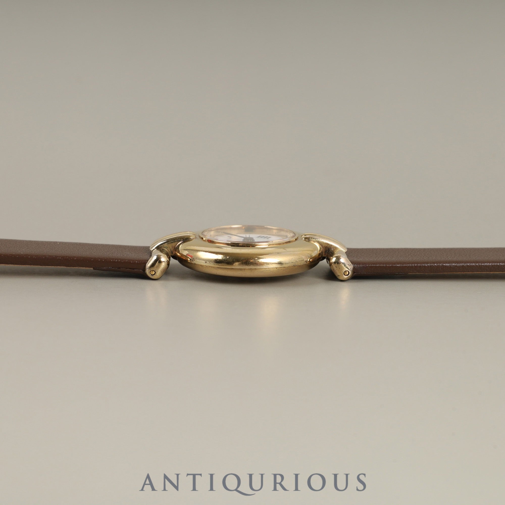 カルティエ マストコリゼ W1009954 / 1902 クォーツ Cal.690 SV925 革 純正尾錠(GP)ホワイト飛びローマンCC文字盤 オーバーホール済み